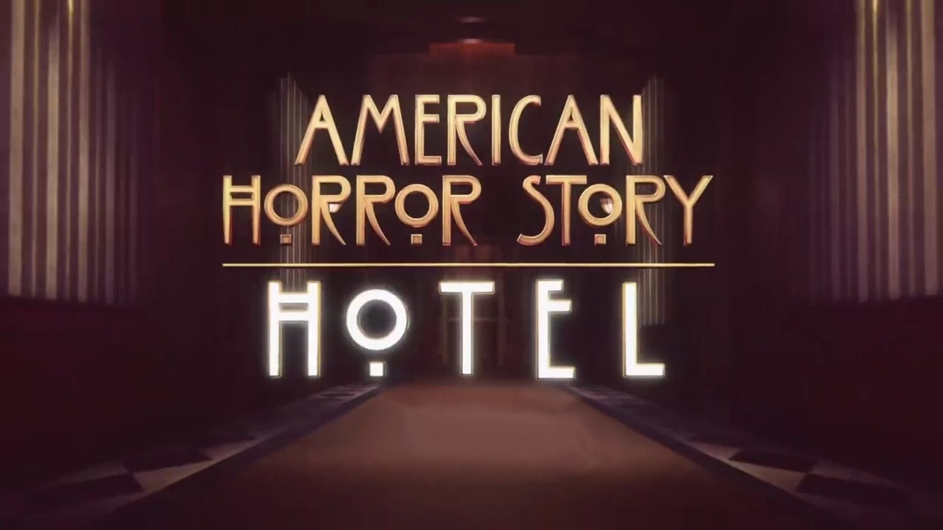 American Horror Story: Hotel, Logo, Corridoio, Hotel Cortez, Full HD, sfondo per PC e portatile