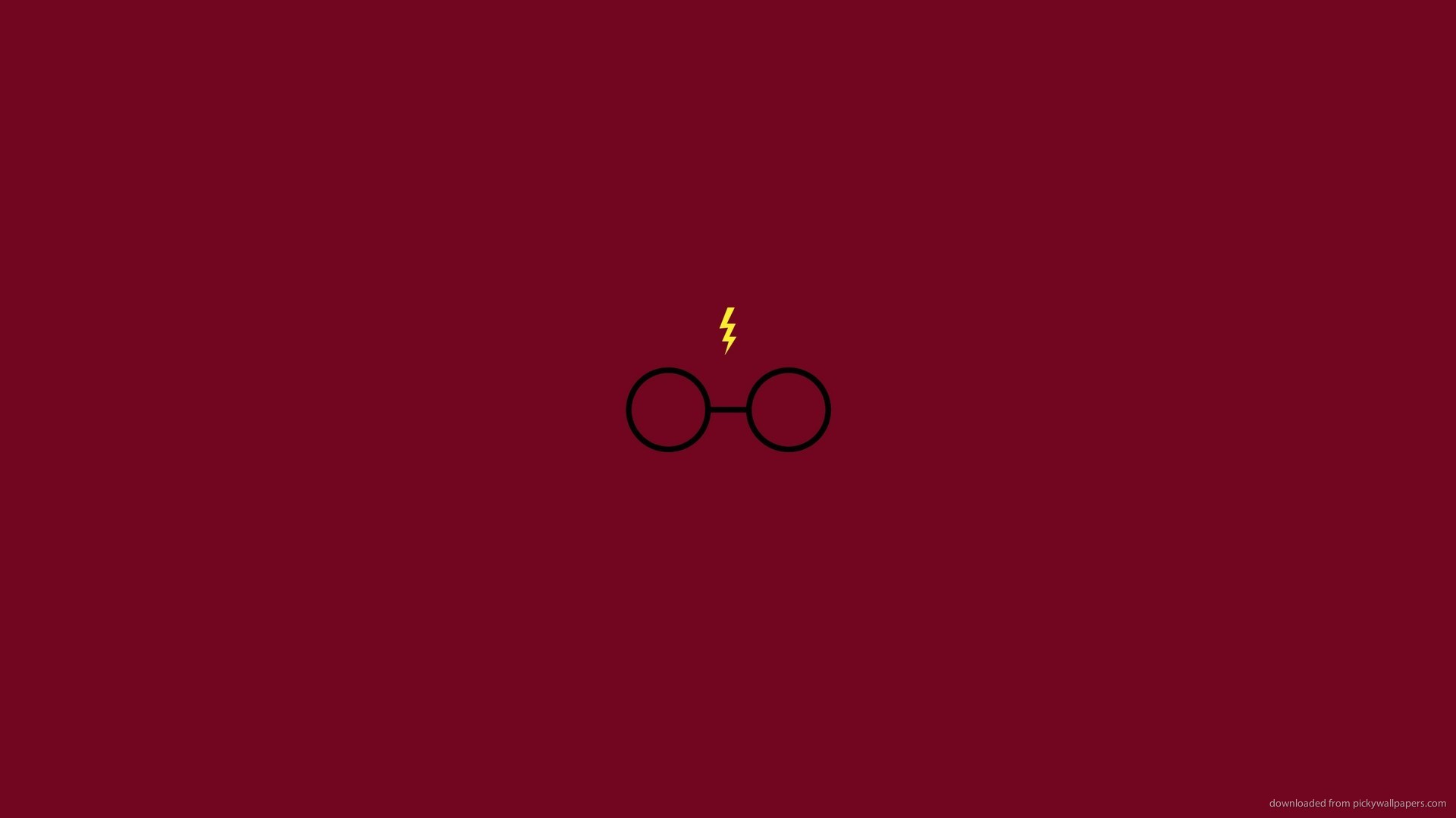 Harry Potter, Occhiali, Cicatrice a fulmine, Minimalista, Bordeaux, sfondo desktop Full HD