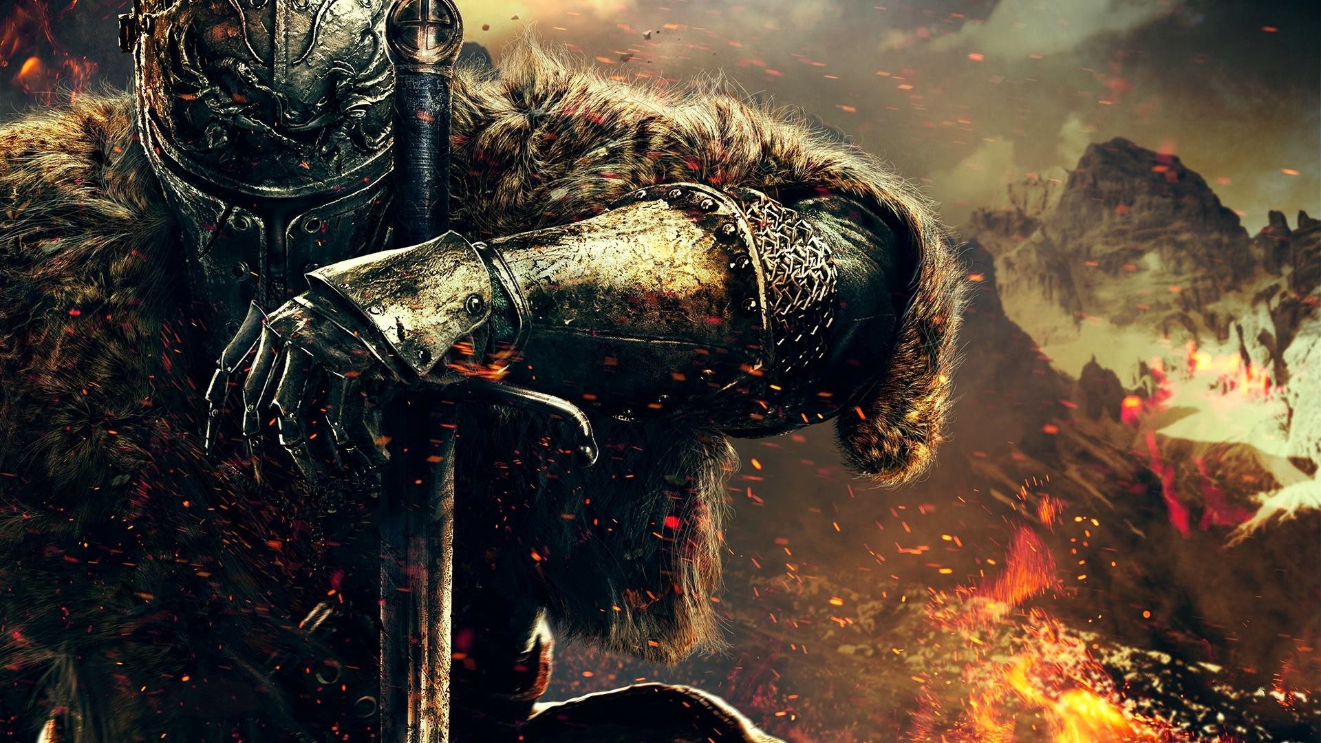 Dark Souls II, Cavaliere, Spada, Armatura, Braci, Full HD, sfondo per PC