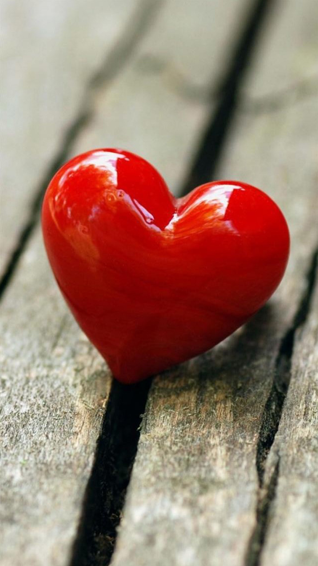Cuore rosso, Legno, Primo piano, Amore, Full HD, sfondo per smartphone
