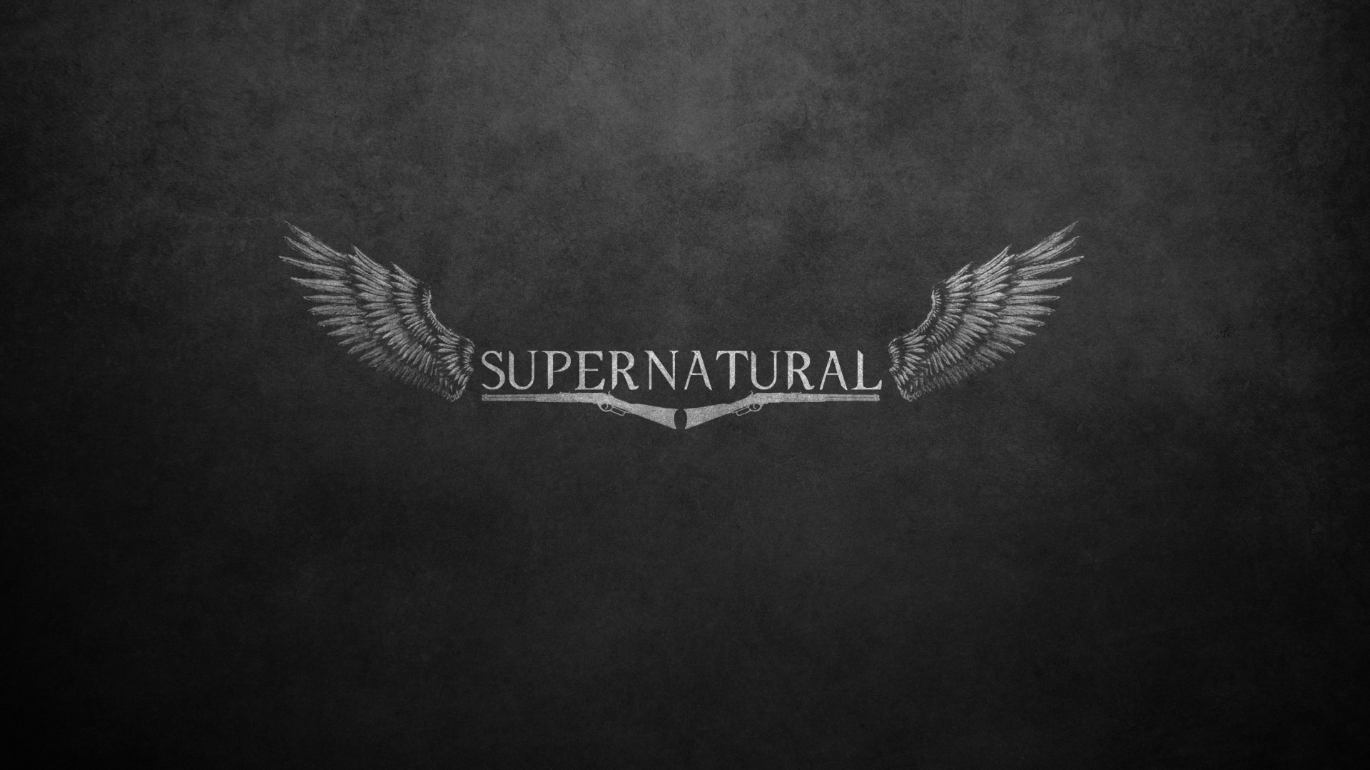 Logo Supernatural, Ali, Grigio scuro, Texture, Full HD, sfondo per portatile