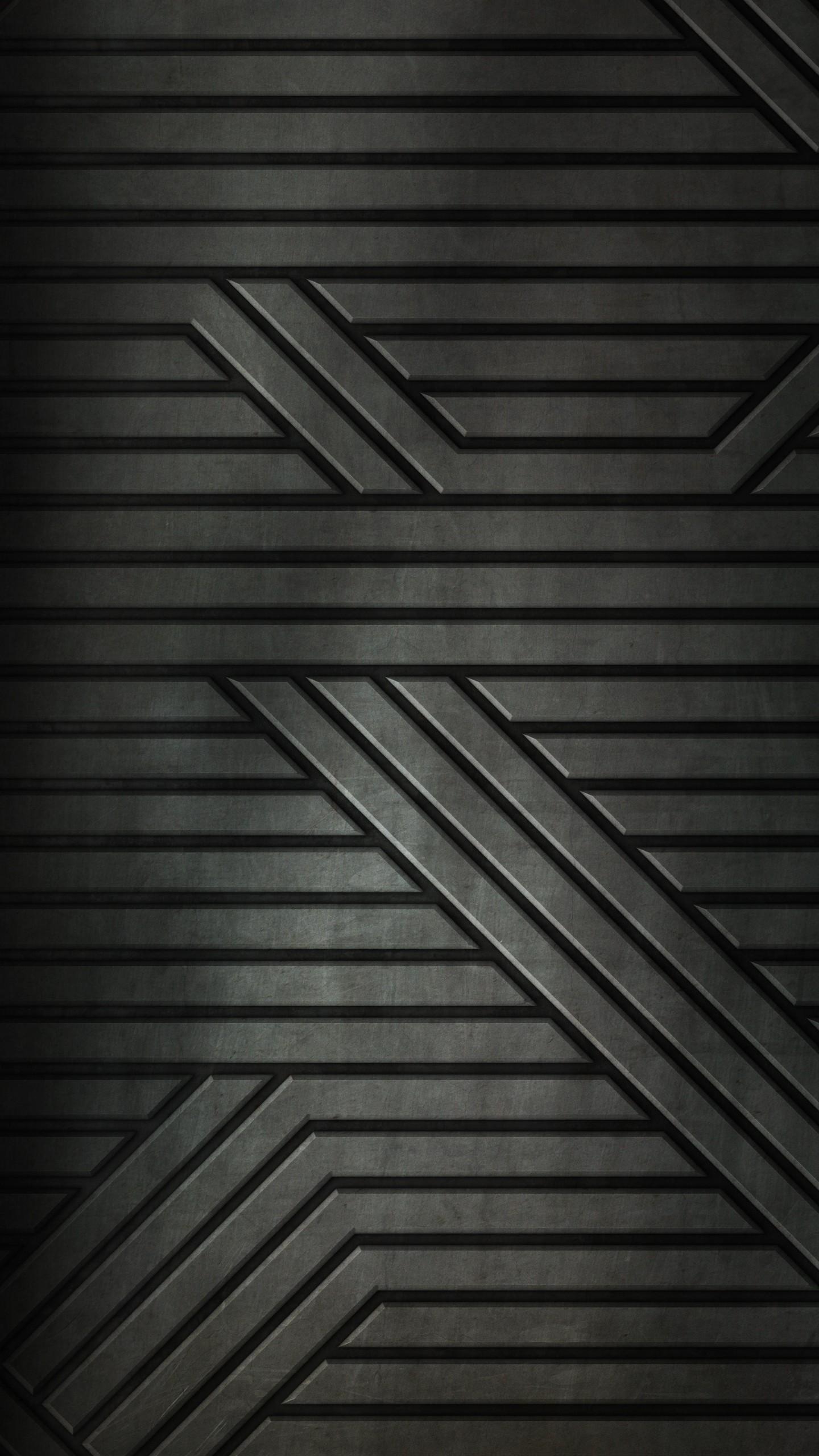 Strisce geometriche, Grigio scuro, Texture, sfondo QHD+ per smartphone