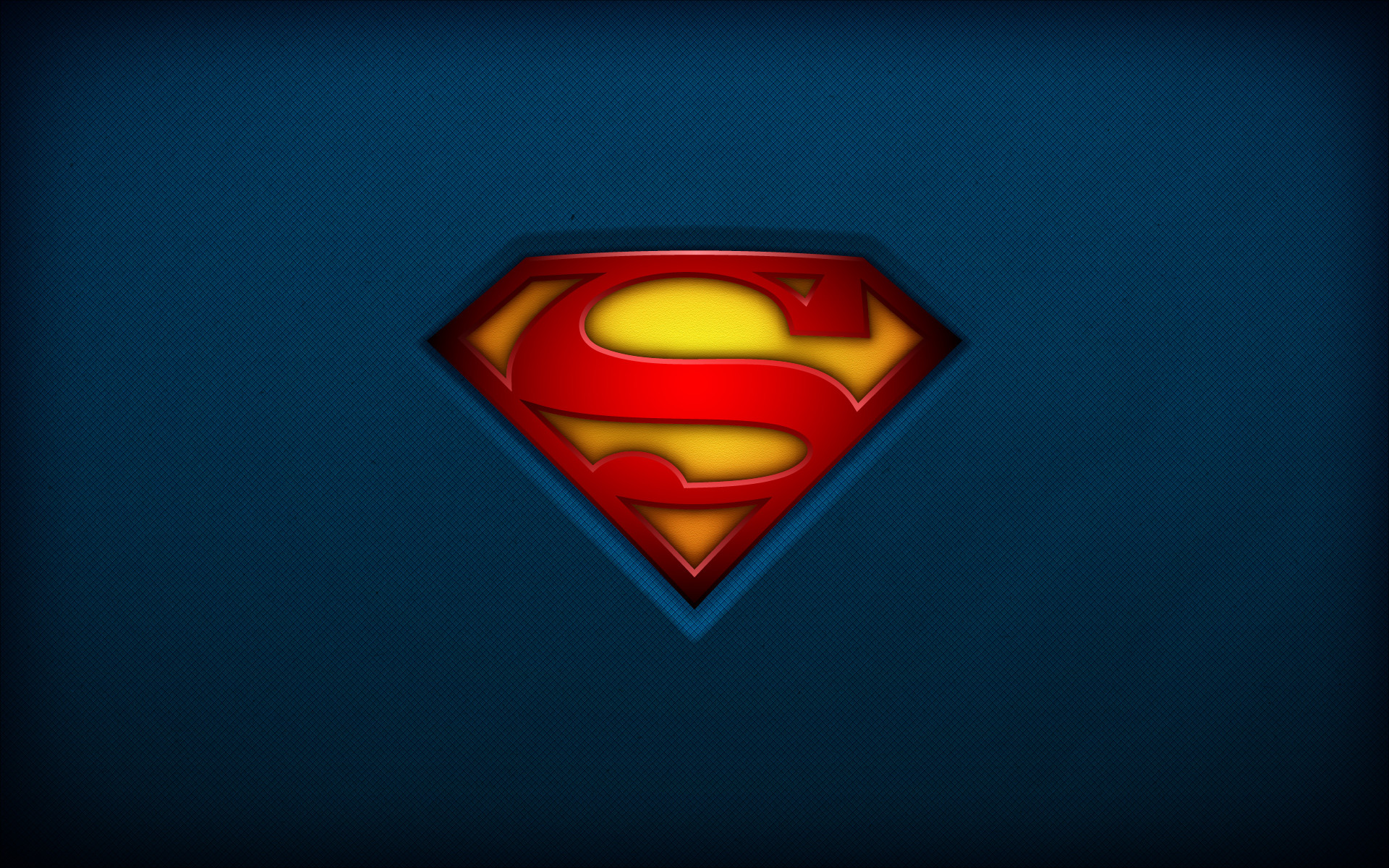 Logo di Superman, Superman, Sfondo blu, Minimalista, Full HD, wallpaper per computer