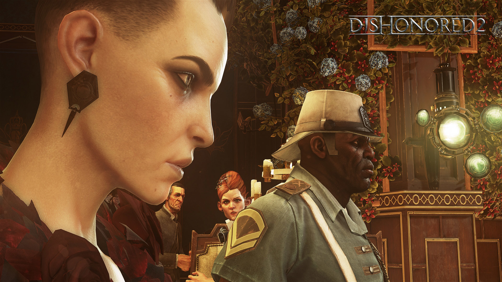 Delilah Copperspoon, Dishonored 2, Logo, Ritratto, 16:9 Full HD, sfondo widescreen
