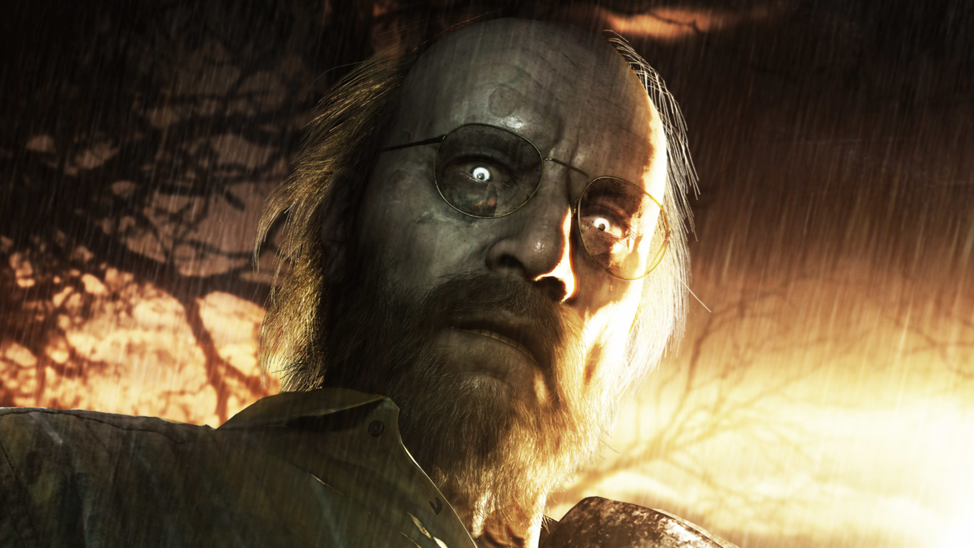 Resident Evil 7: Biohazard, Jack Baker, Primo piano, Pioggia, Horror, sfondo Full HD per computer
