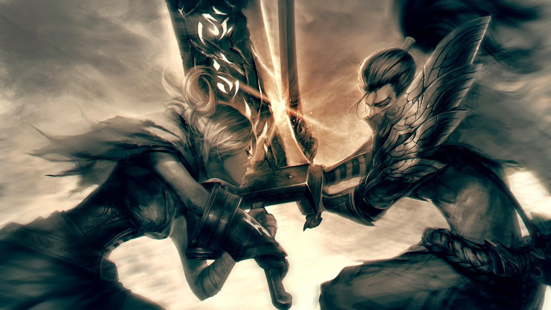 Yasuo, Riven, League of Legends, Spade, Full HD, sfondo per portatile