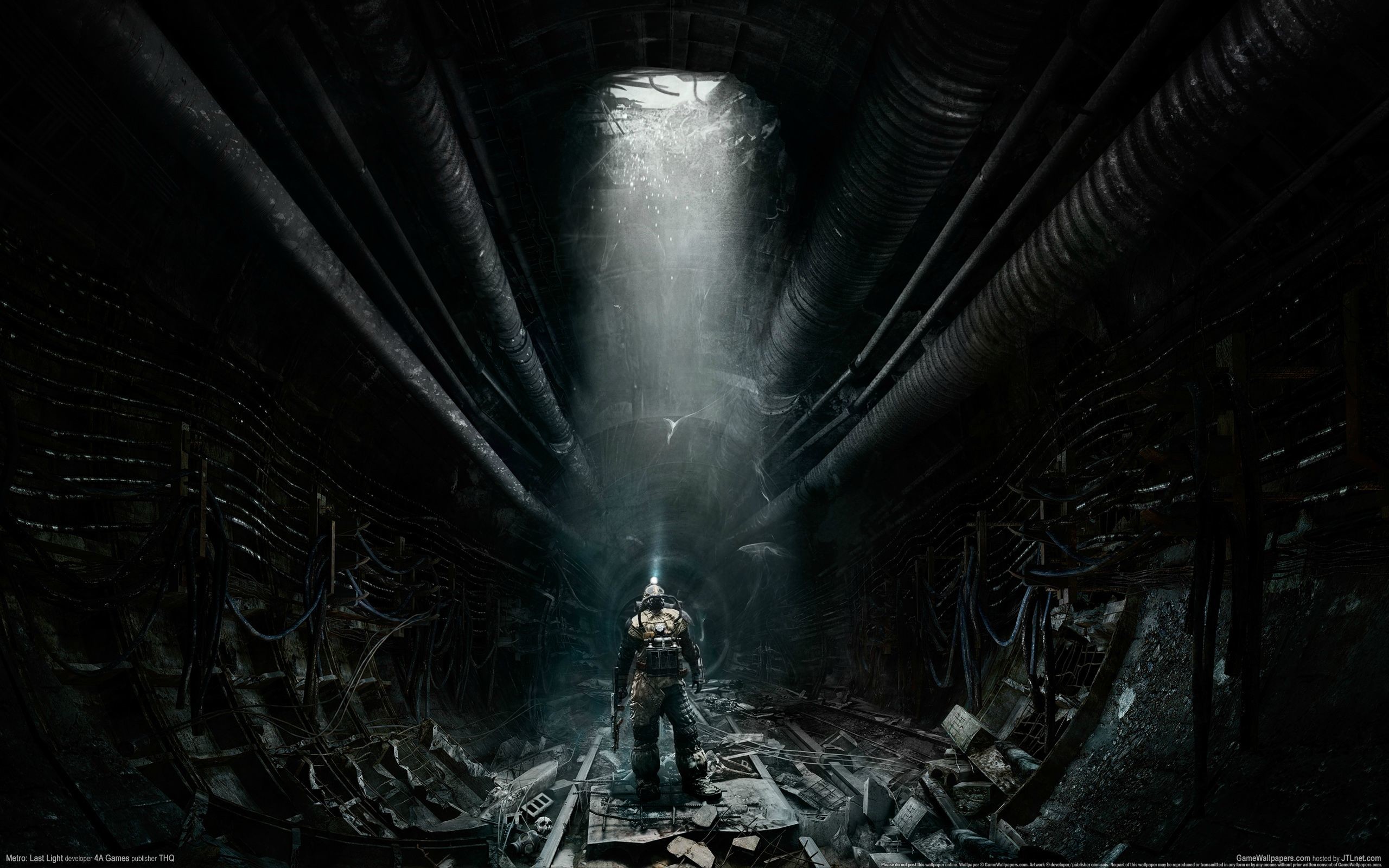 Metro 2033, Tunnel, Fascio di luce, Videogioco, 2K, sfondo Windows 11