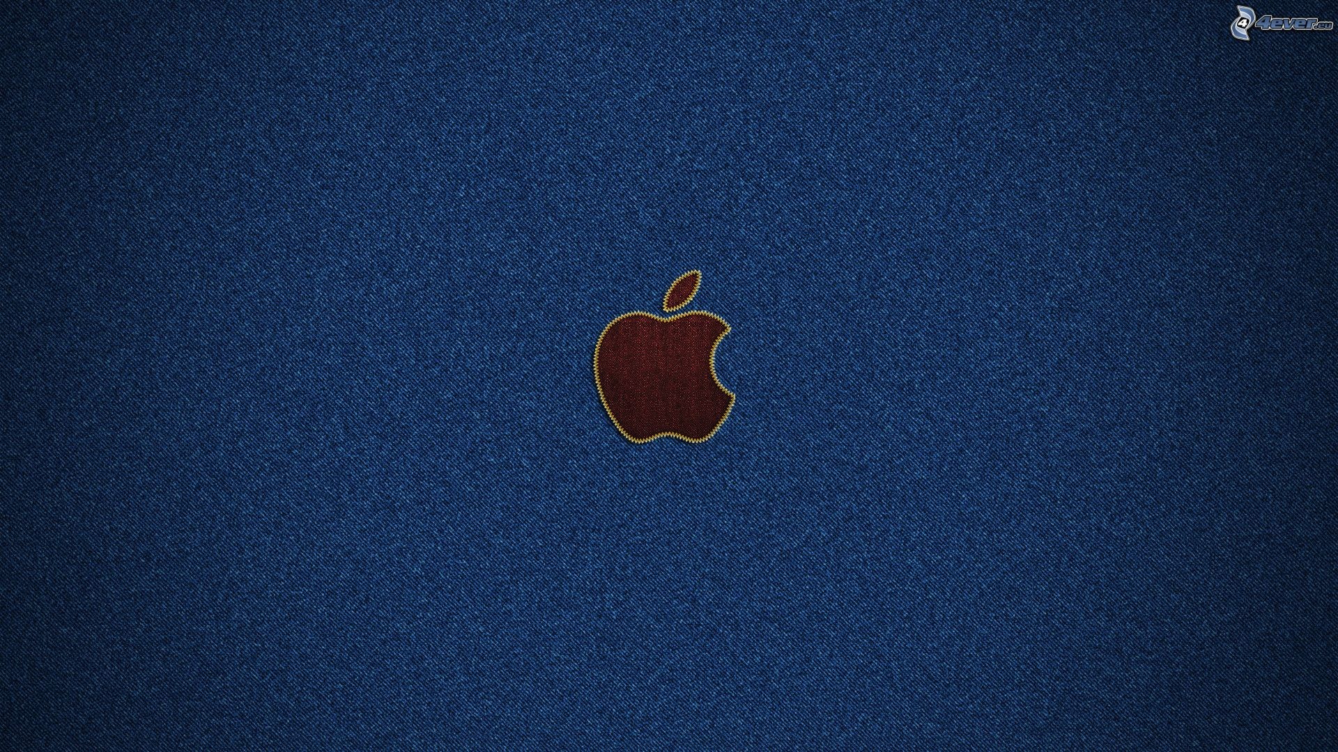 Logo Apple, Denim, Blu, 16:9 Full HD, sfondo widescreen