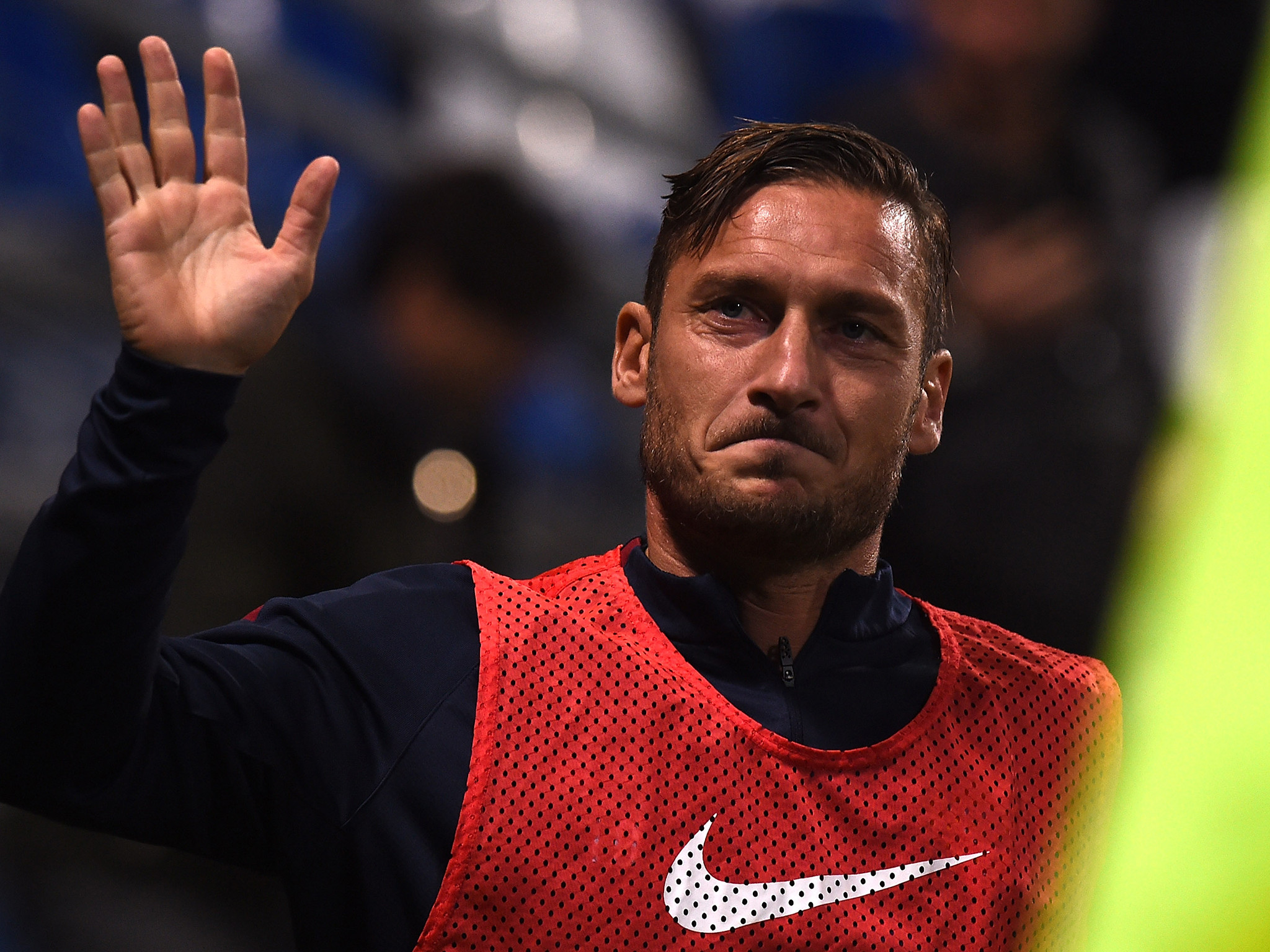 Francesco Totti, Saluto, Pettorina, Commozione, Full HD, sfondo per iPad e tablet