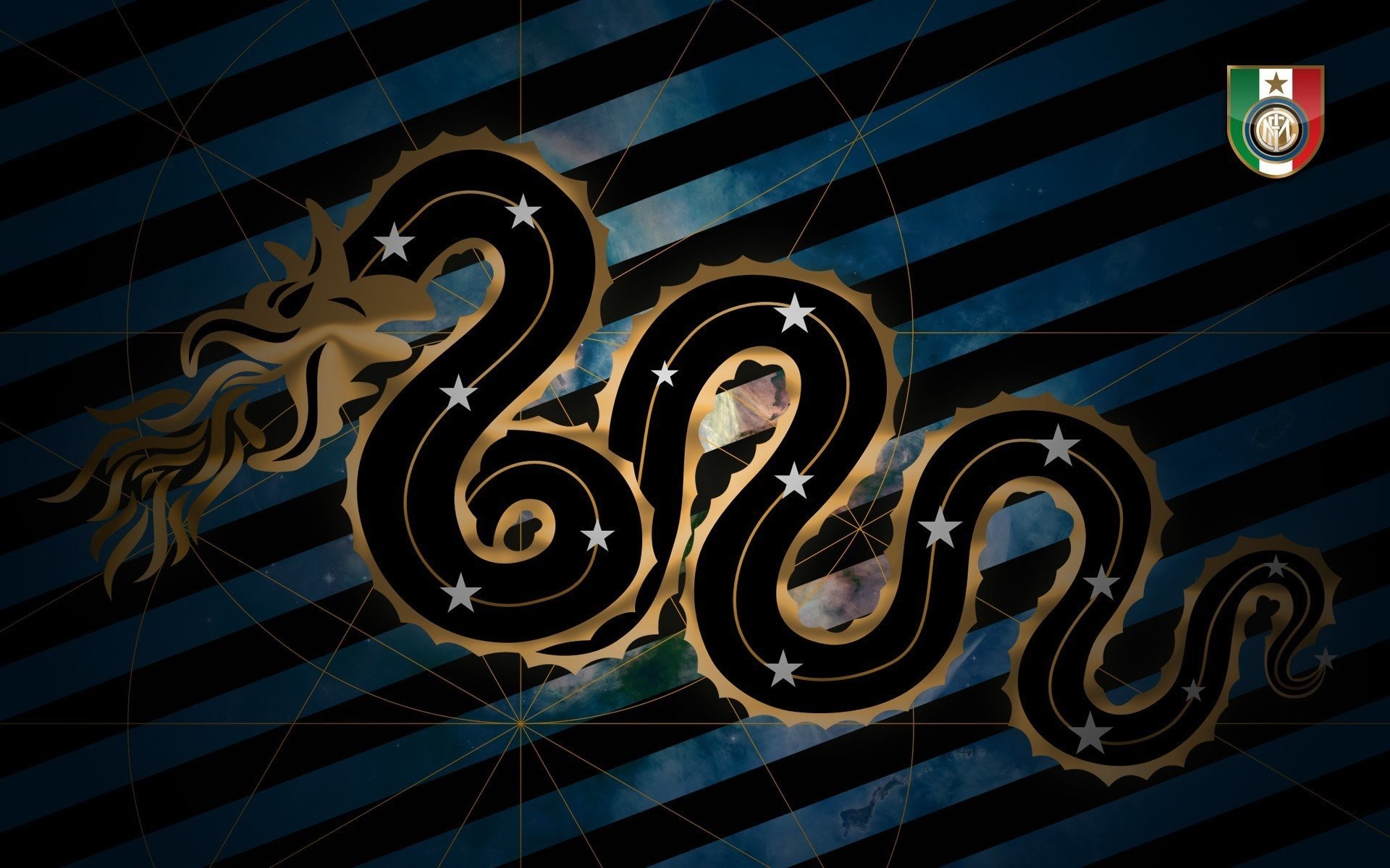 Inter, Biscione, Stelle, Strisce nerazzurre, 1920x1200, sfondo per PC