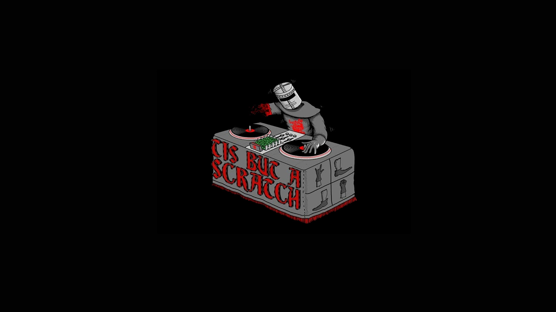 Giradischi, Logo, Sfondo nero, 1920x1080, wallpaper desktop