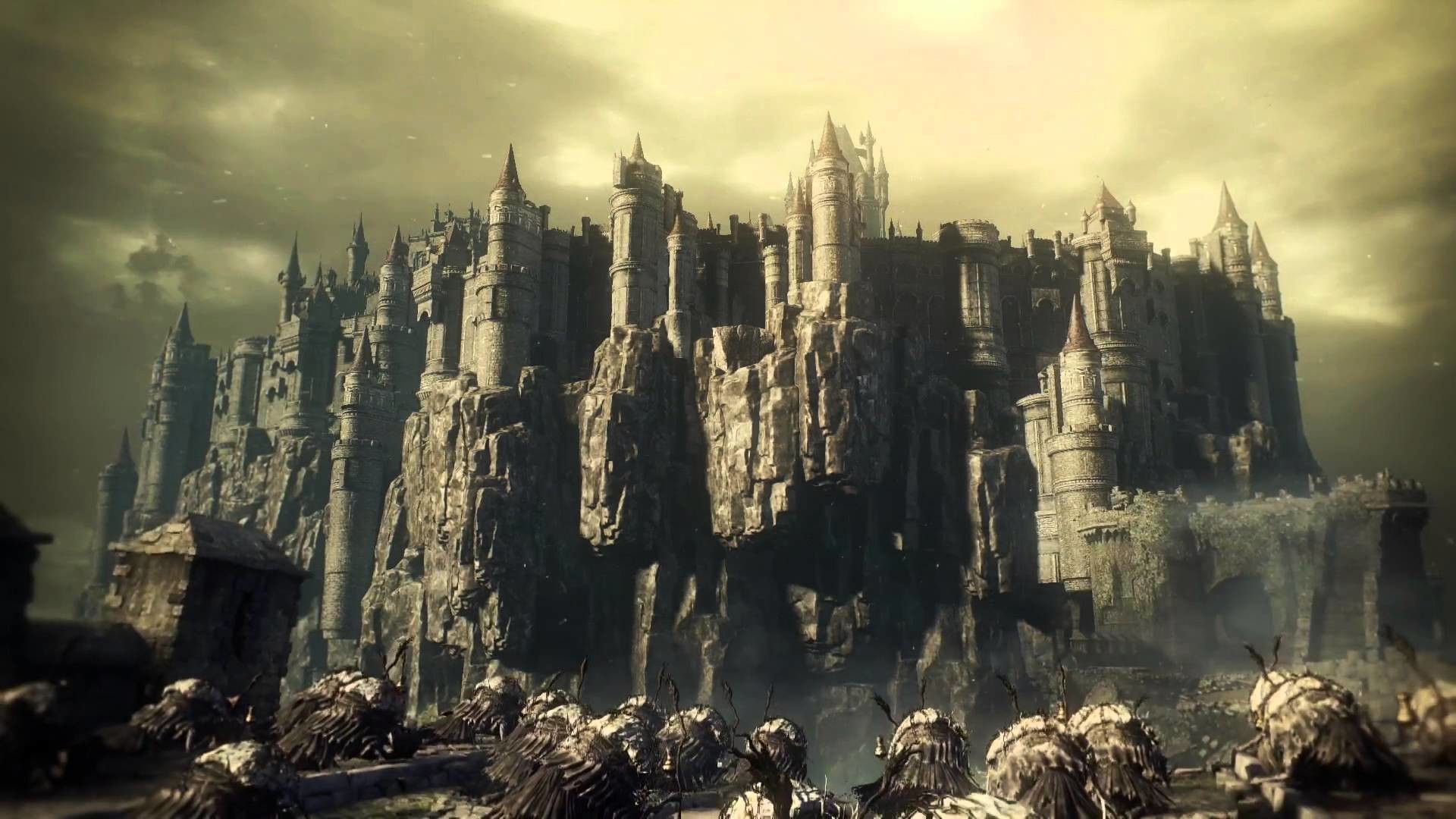Lothric, Dark Souls III, Castello, Paesaggio fantasy, Full HD, sfondo per PC