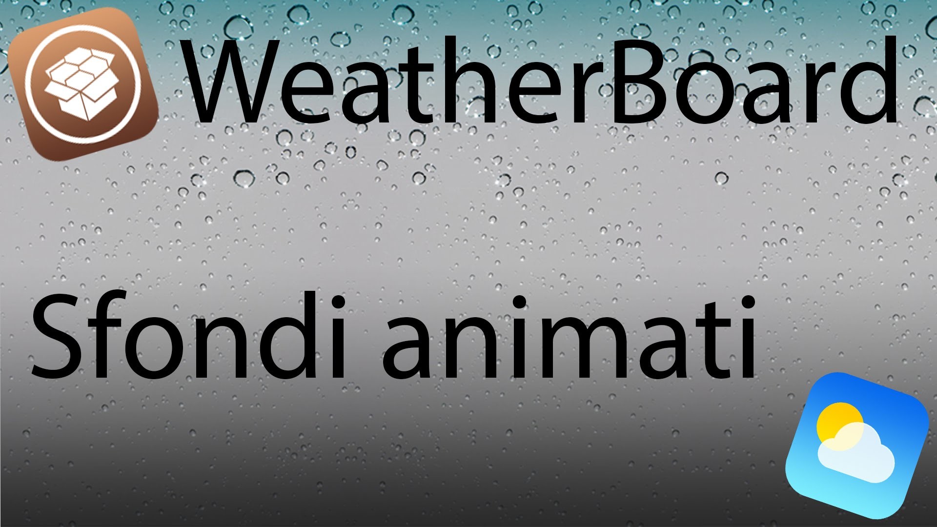 WeatherBoard, Cydia, Gocce di pioggia, Sfondi animati, iOS, 1920x1080, immagine di sfondo