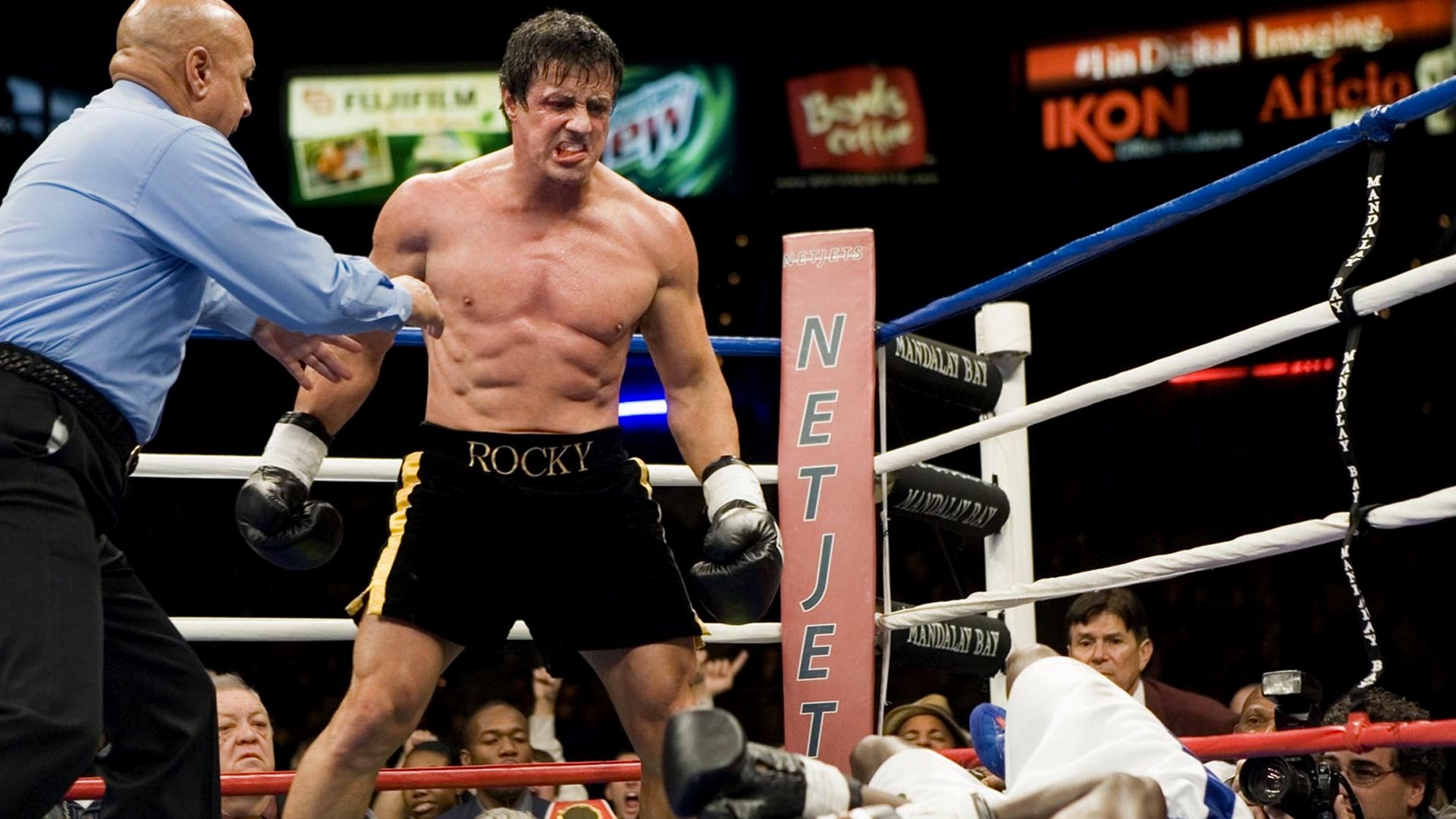 Rocky Balboa, Sylvester Stallone, Ring, Incontro di boxe, Full HD, sfondo per PC e portatile