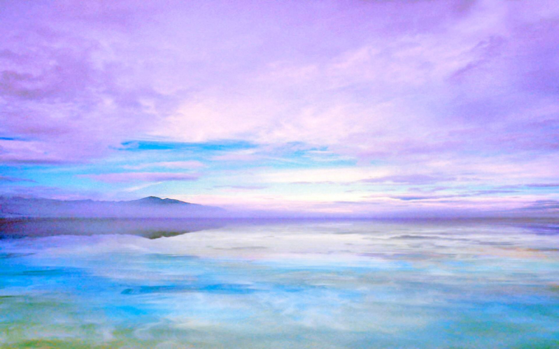 Cielo, Mare, Riflesso, Lilla, 1920x1200, immagine di sfondo