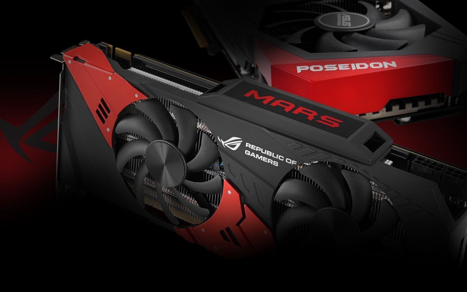 Asus ROG Mars, Poseidon, Scheda video, Rosso e nero, 16:10 Full HD, sfondo widescreen