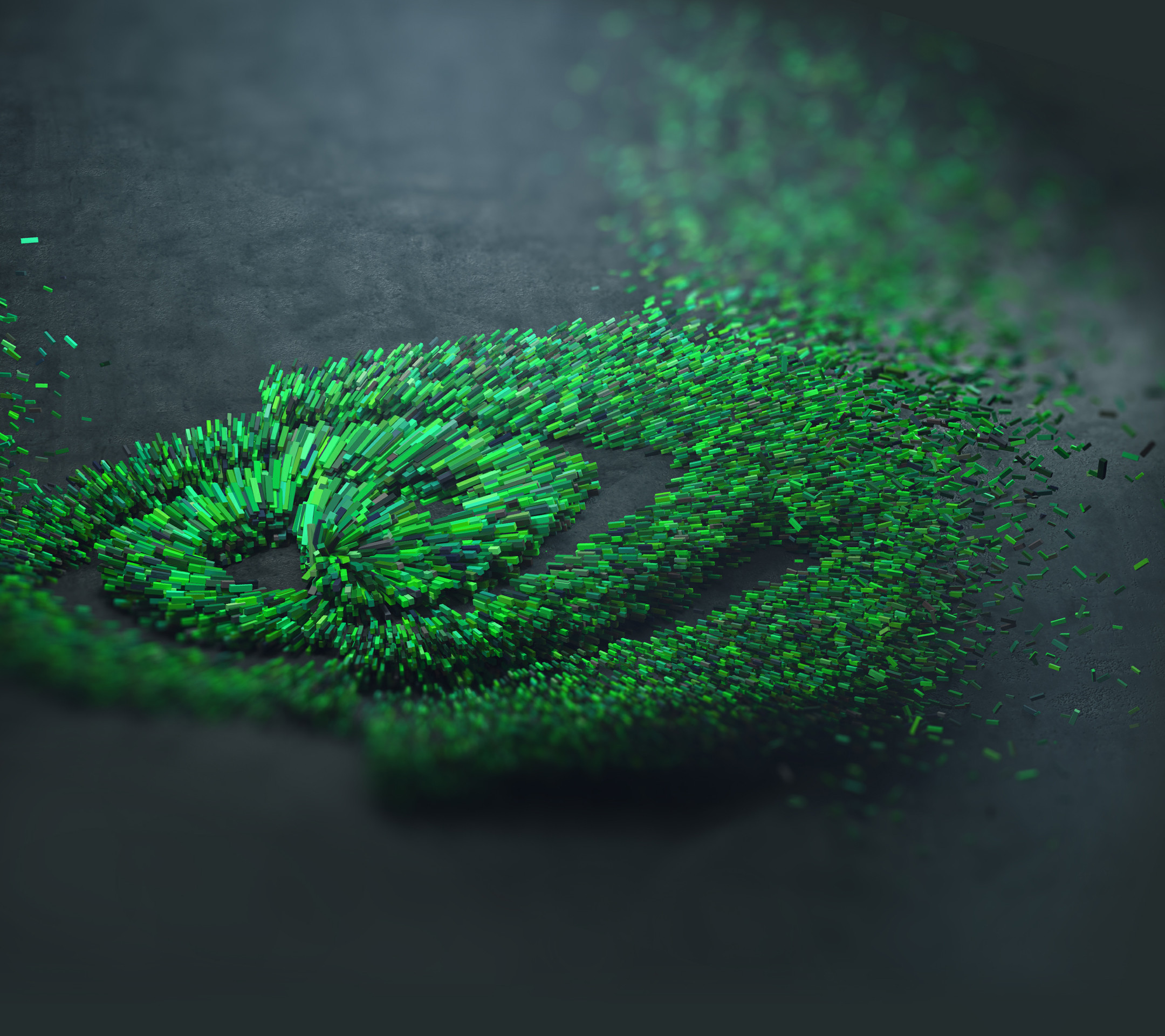 Logo Nvidia, Nvidia, Particelle, Verde, Full HD, schermata di blocco iPad