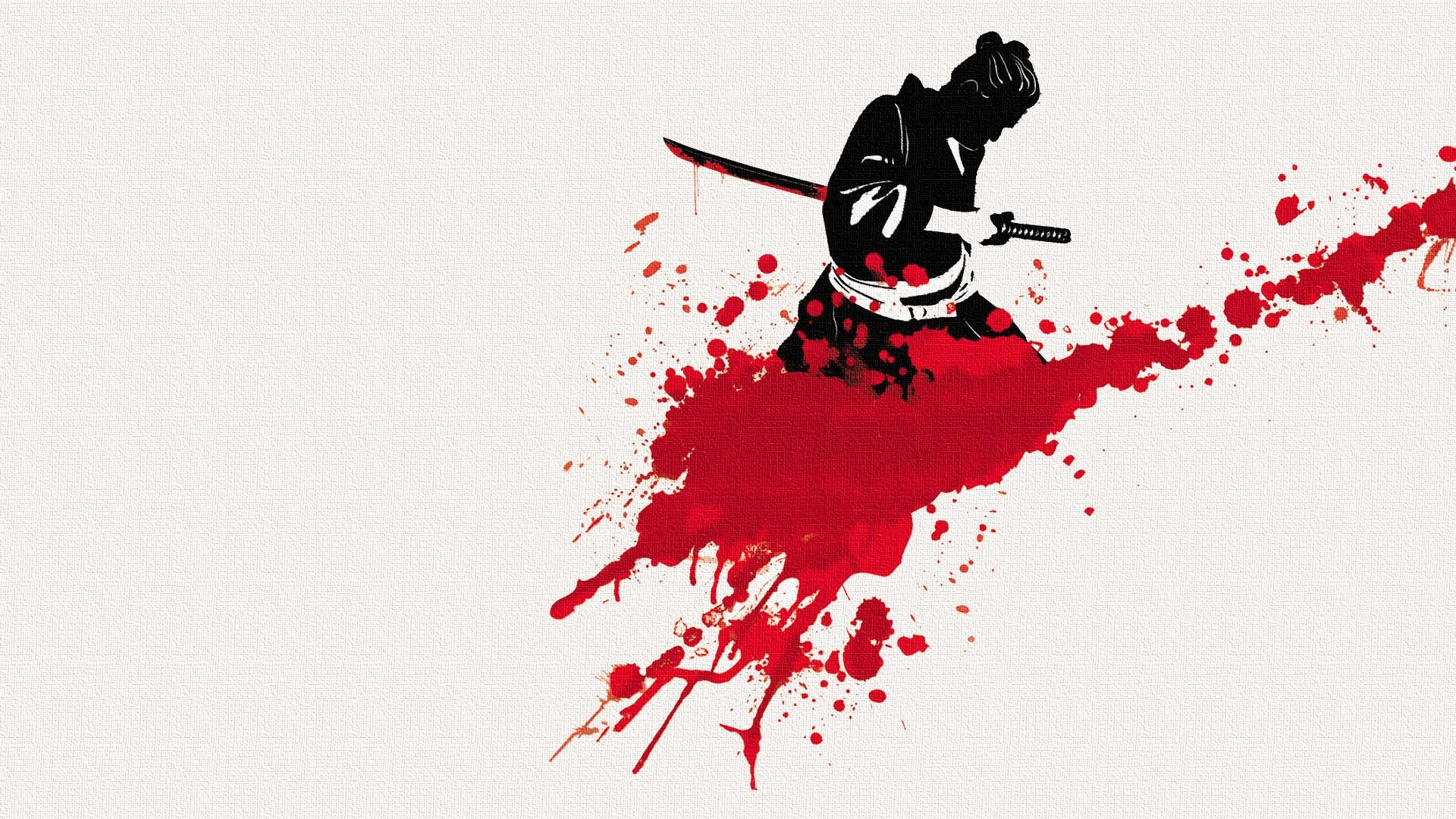 Samurai, Seppuku, Macchia rossa, Minimalismo, Full HD 1080p, sfondo desktop
