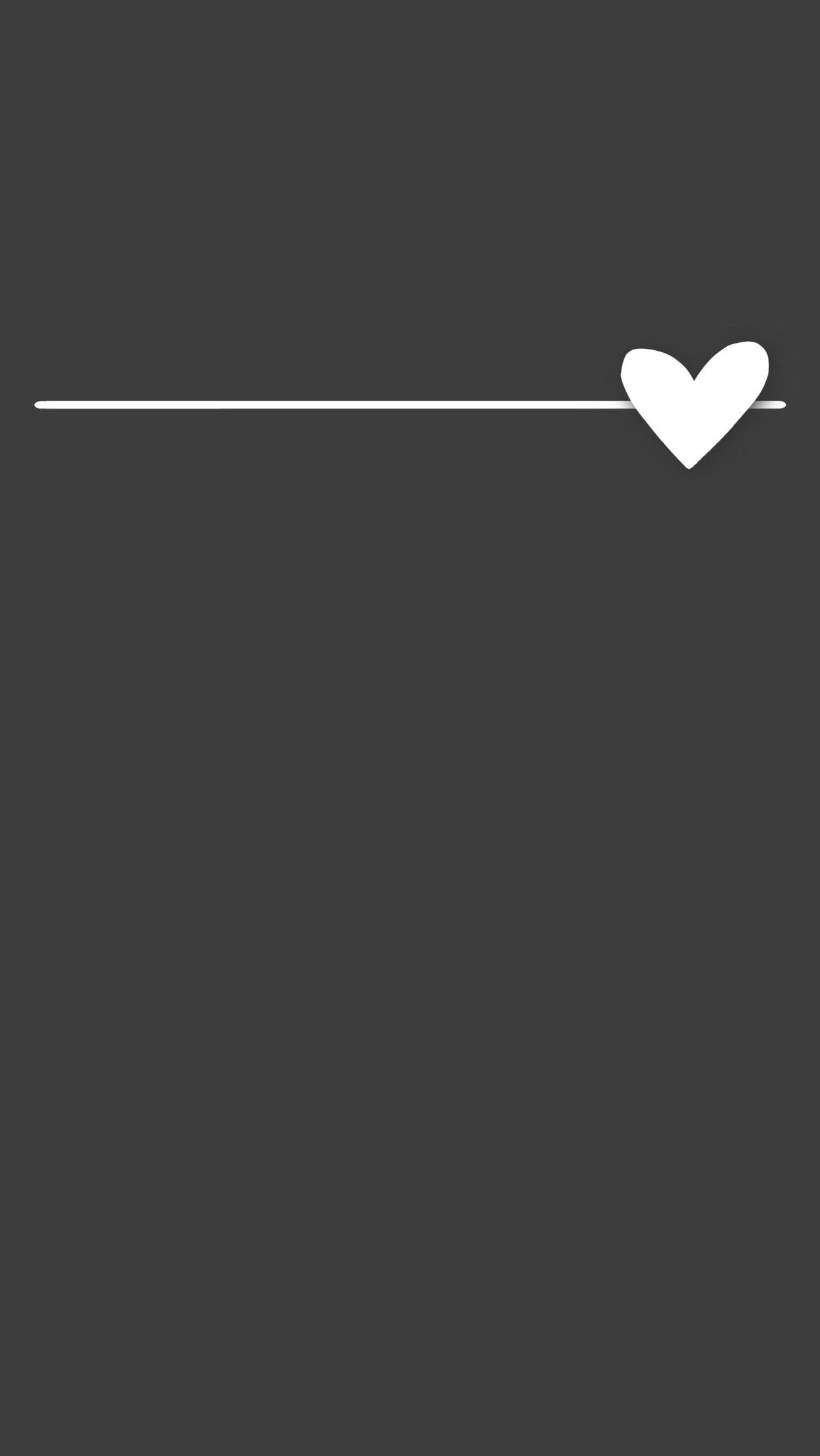 Cuore, Linea, Sfondo grigio, Minimalismo, Full HD, schermata di blocco del cellulare