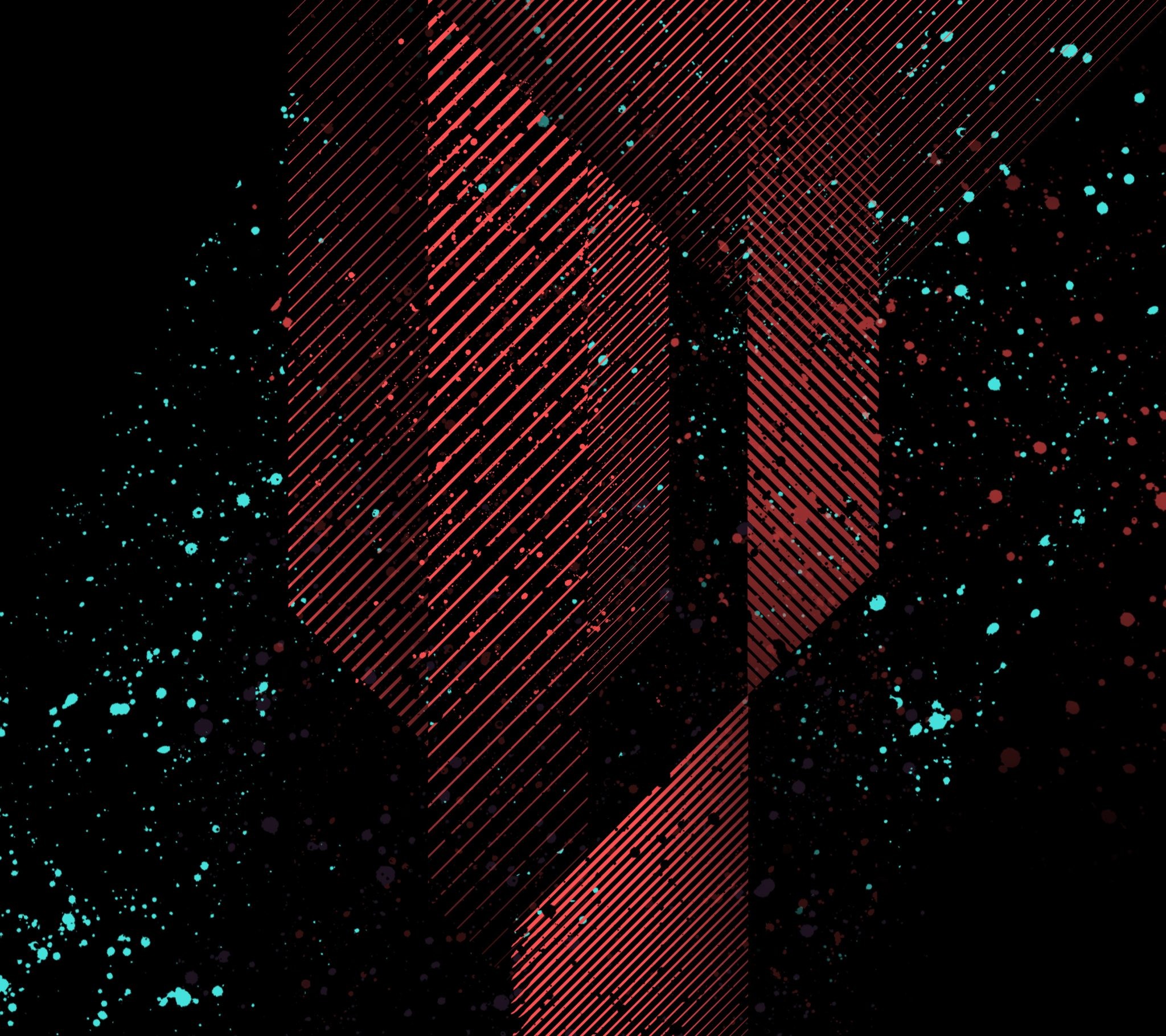 Arte astratta, Righe, Puntini, Sfondo nero, Full HD, wallpaper per cellulare