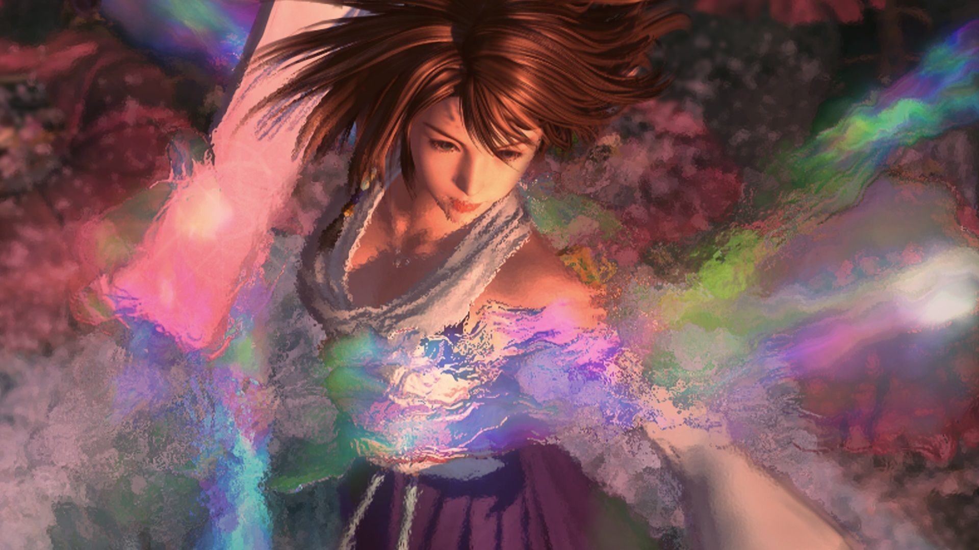 Yuna, Final Fantasy X, Pittura, Colori, 1920x1080, immagine di sfondo