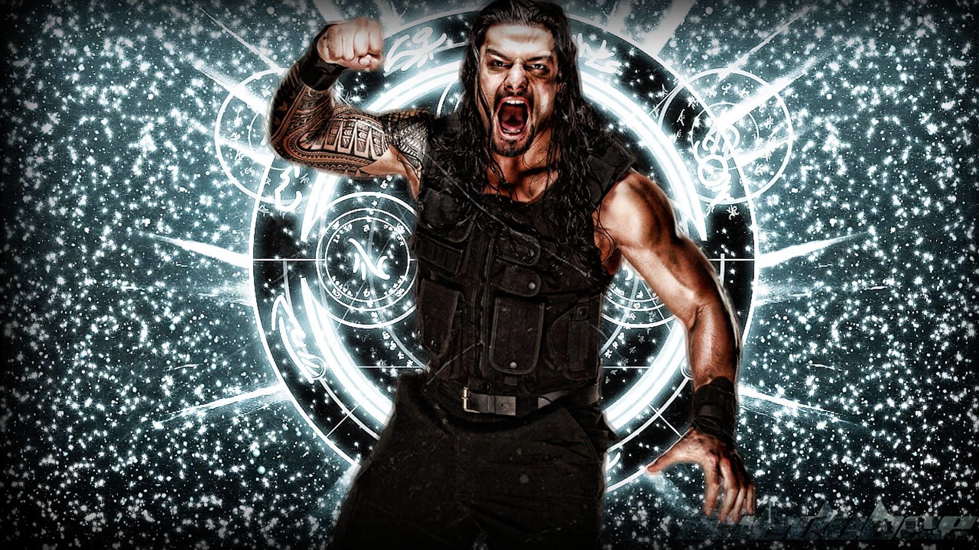 Roman Reigns, WWE, Urlo, Arte digitale, Full HD, sfondo desktop