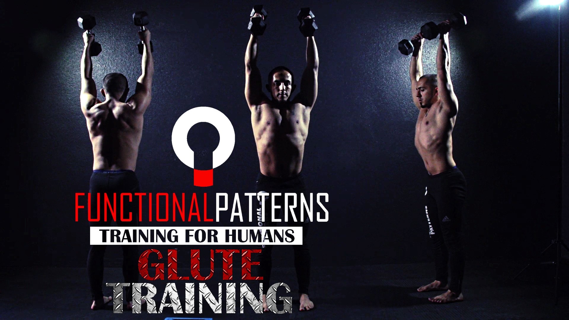 Functional Patterns, Allenamento dei glutei, Manubri, Sfondo scuro, wallpaper 1920x1080
