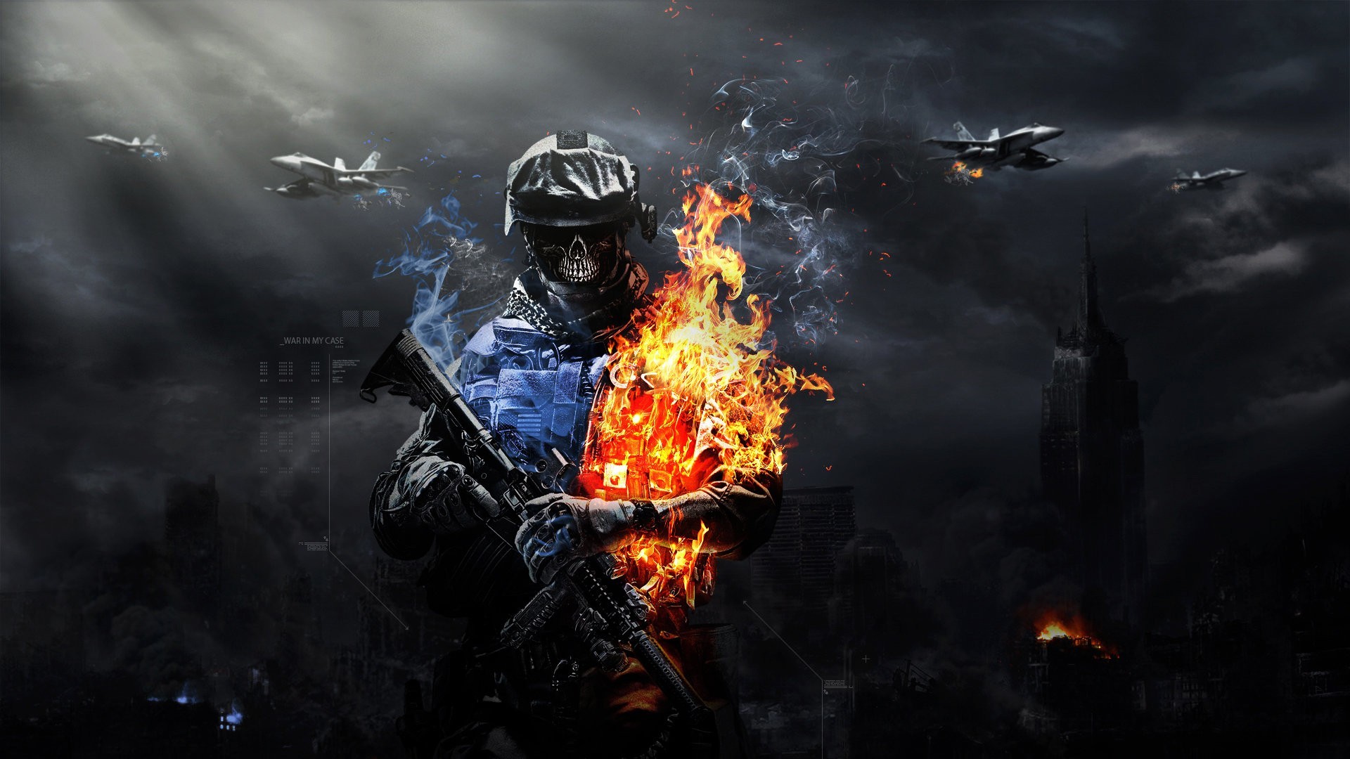 Battlefield 3, Soldato, Fuoco, Jet, Full HD, sfondo per PC e portatile