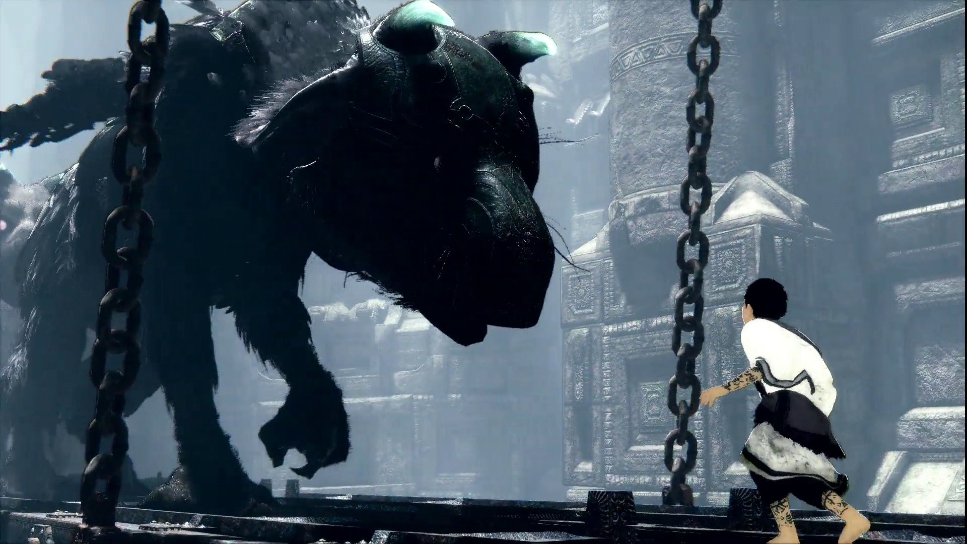 Trico, The Last Guardian, Ragazzo, Catene, Full HD 1080p, sfondo desktop