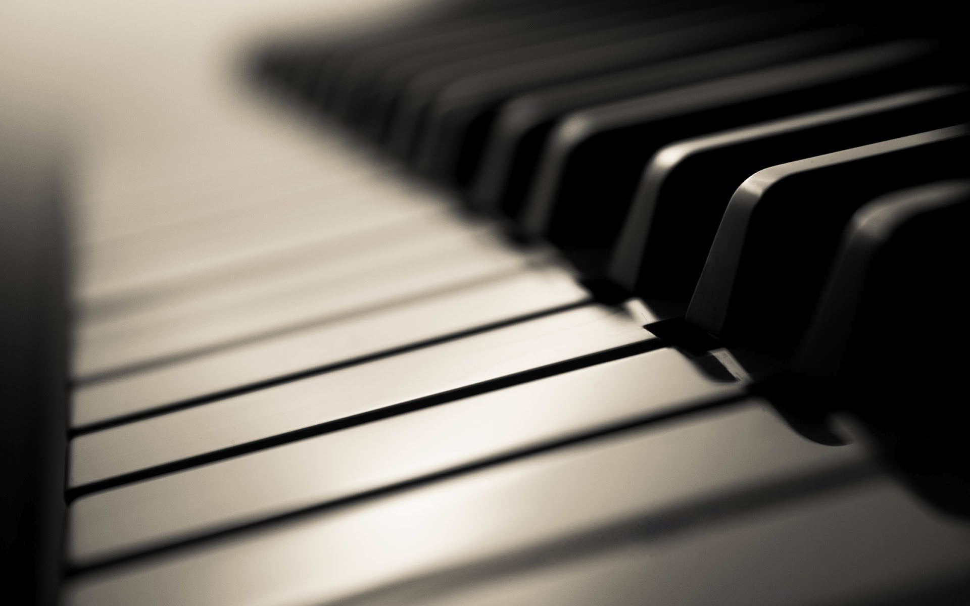 Tasti del pianoforte, Primo piano, Bianco e nero, 1920x1200, immagine di sfondo