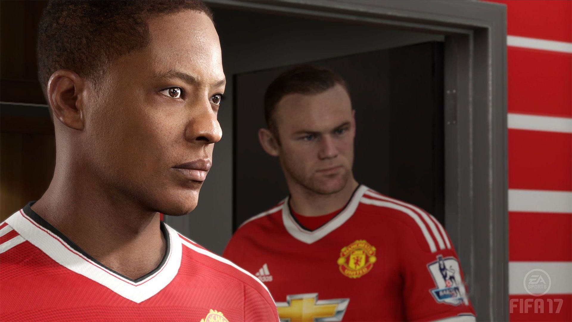 Alex Hunter, Wayne Rooney, FIFA 17, The Journey, Manchester United, sfondo desktop Full HD