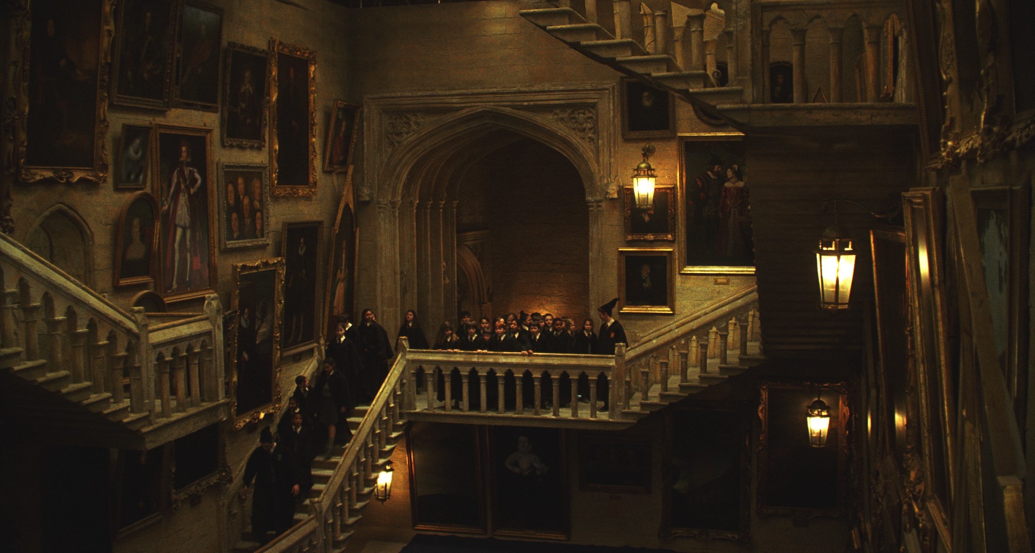 Hogwarts, Scale mobili, Harry Potter, Ritratti, Full HD, sfondo desktop
