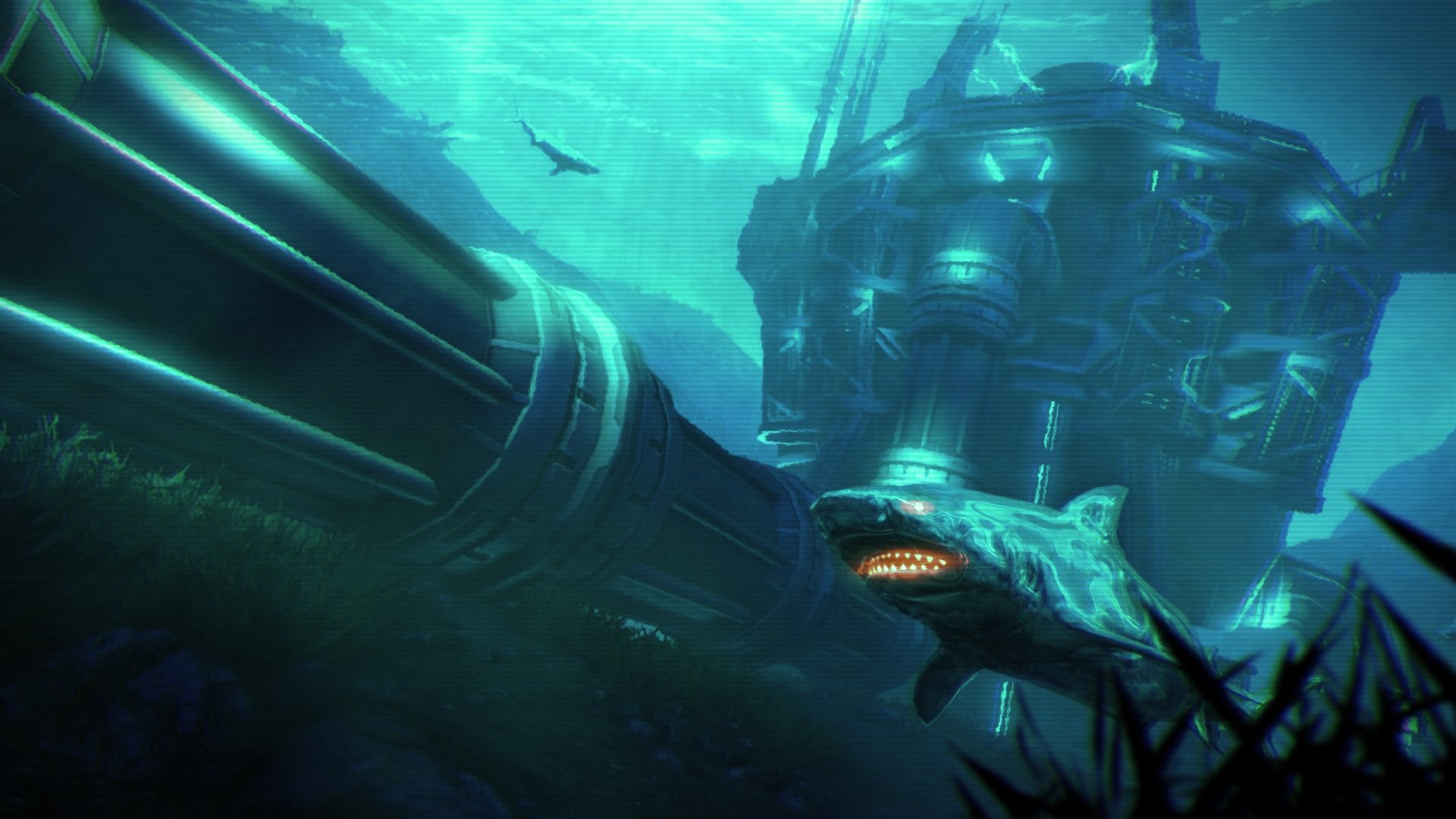 Far Cry 3, Sott'acqua, Squalo, Relitto, 1920x1080, immagine di sfondo