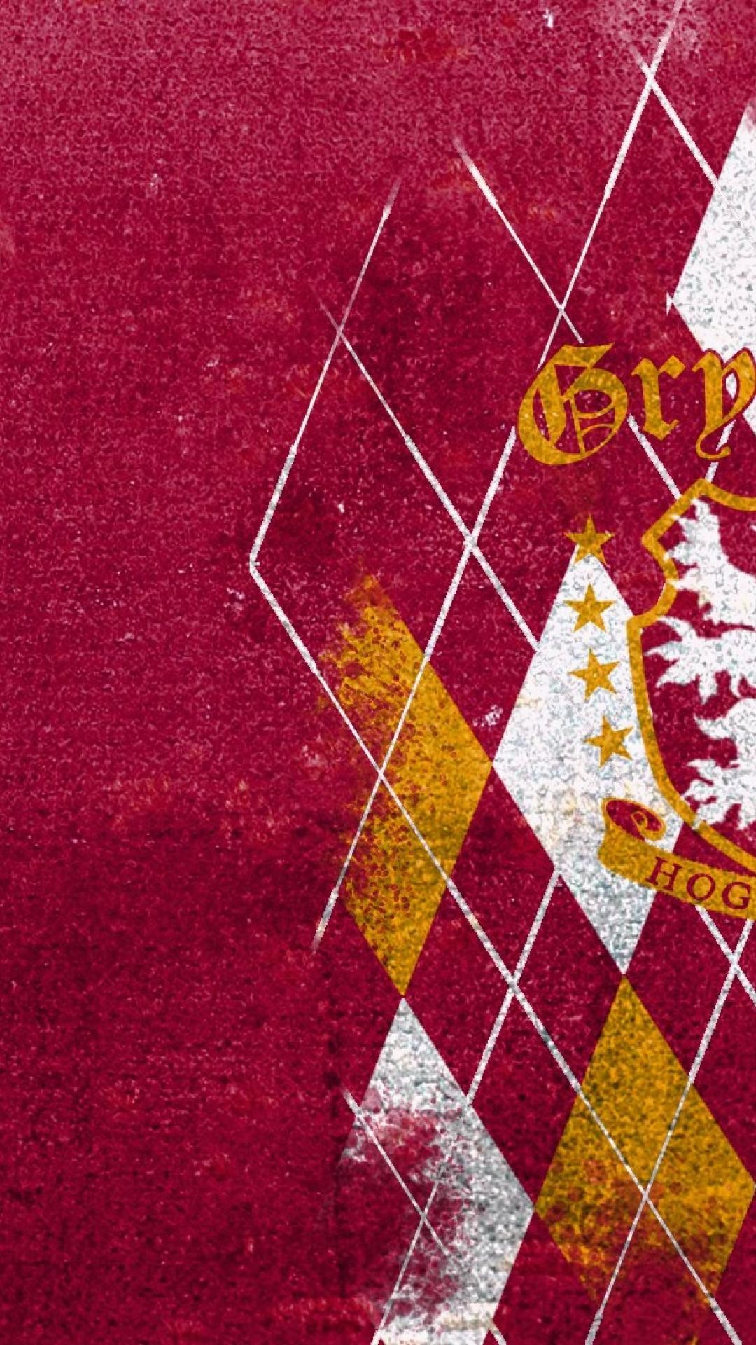 Harry Potter, Grifondoro, Rombi, Rosso e oro, Full HD, sfondo per iPhone e Android