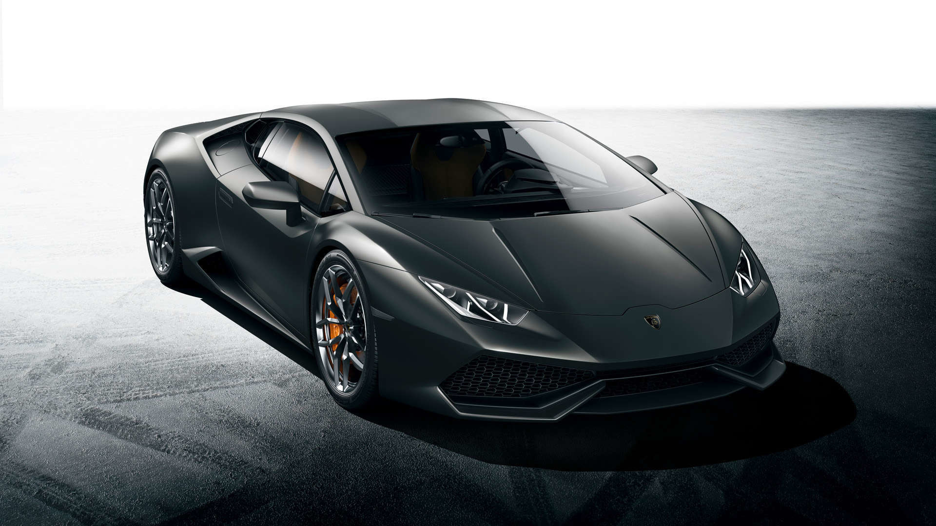 Lamborghini Huracán LP 610-4, Nero opaco, Supercar, Studio, Full HD 1080p, sfondo desktop