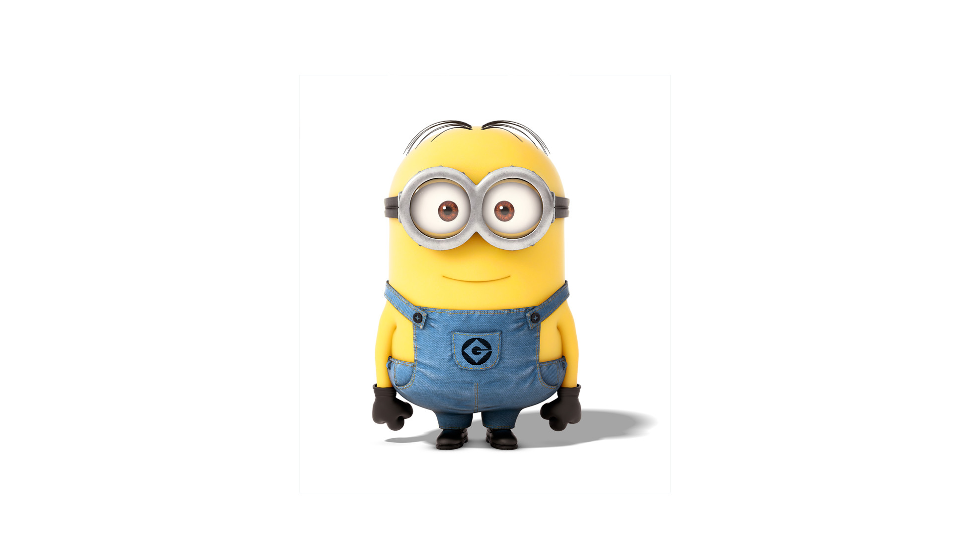 Dave, Minion, Sfondo bianco, Minimalista, Full HD, wallpaper desktop