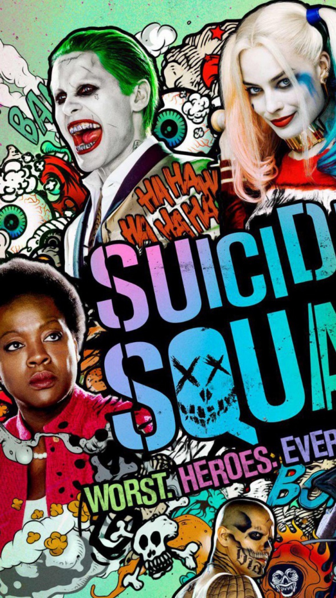 Suicide Squad, Joker, Harley Quinn, Amanda Waller, Worst Heroes Ever, sfondo schermata Home