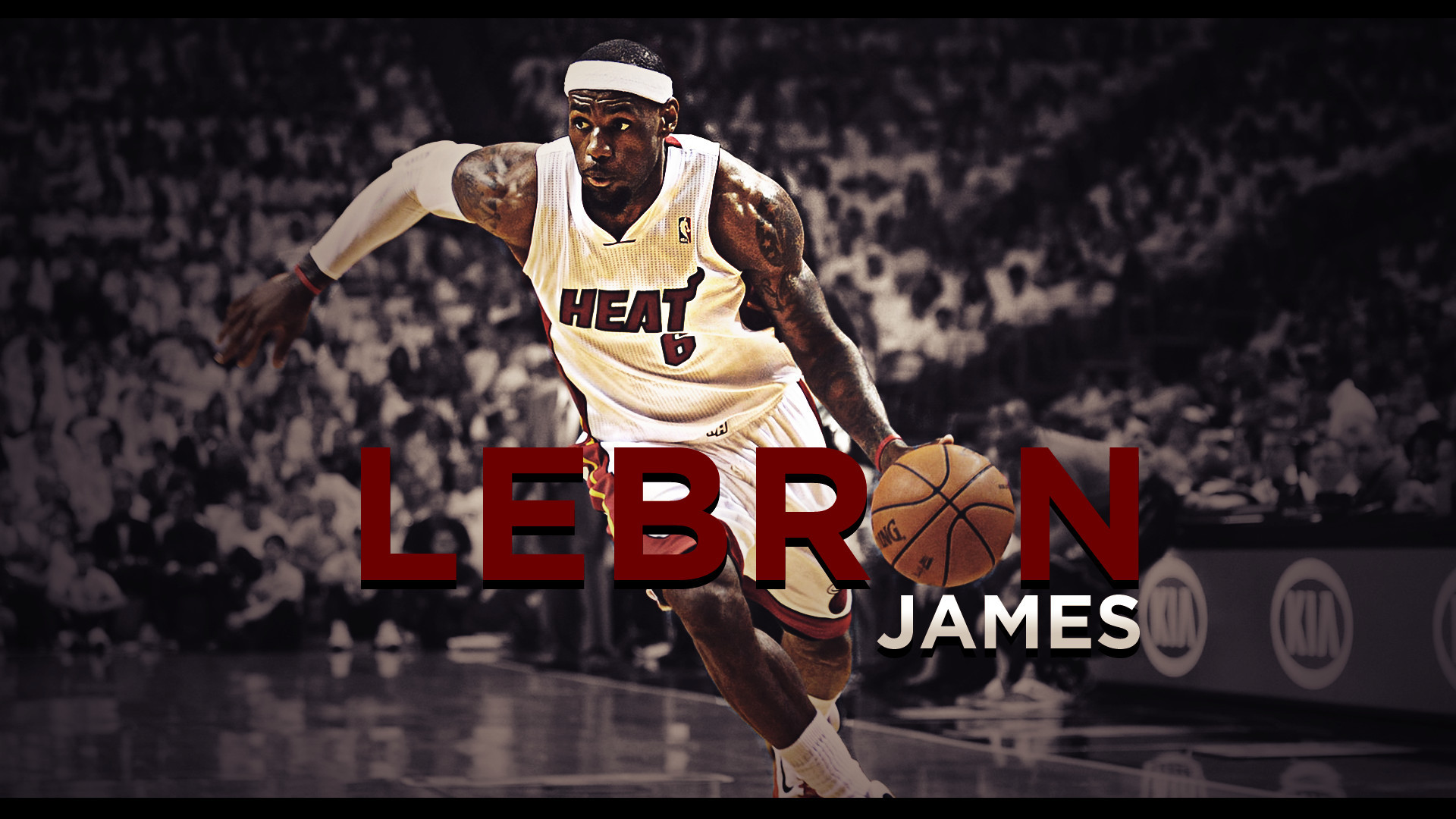 LeBron James, Miami Heat, Palleggio, NBA, Full HD 1080p, sfondo desktop