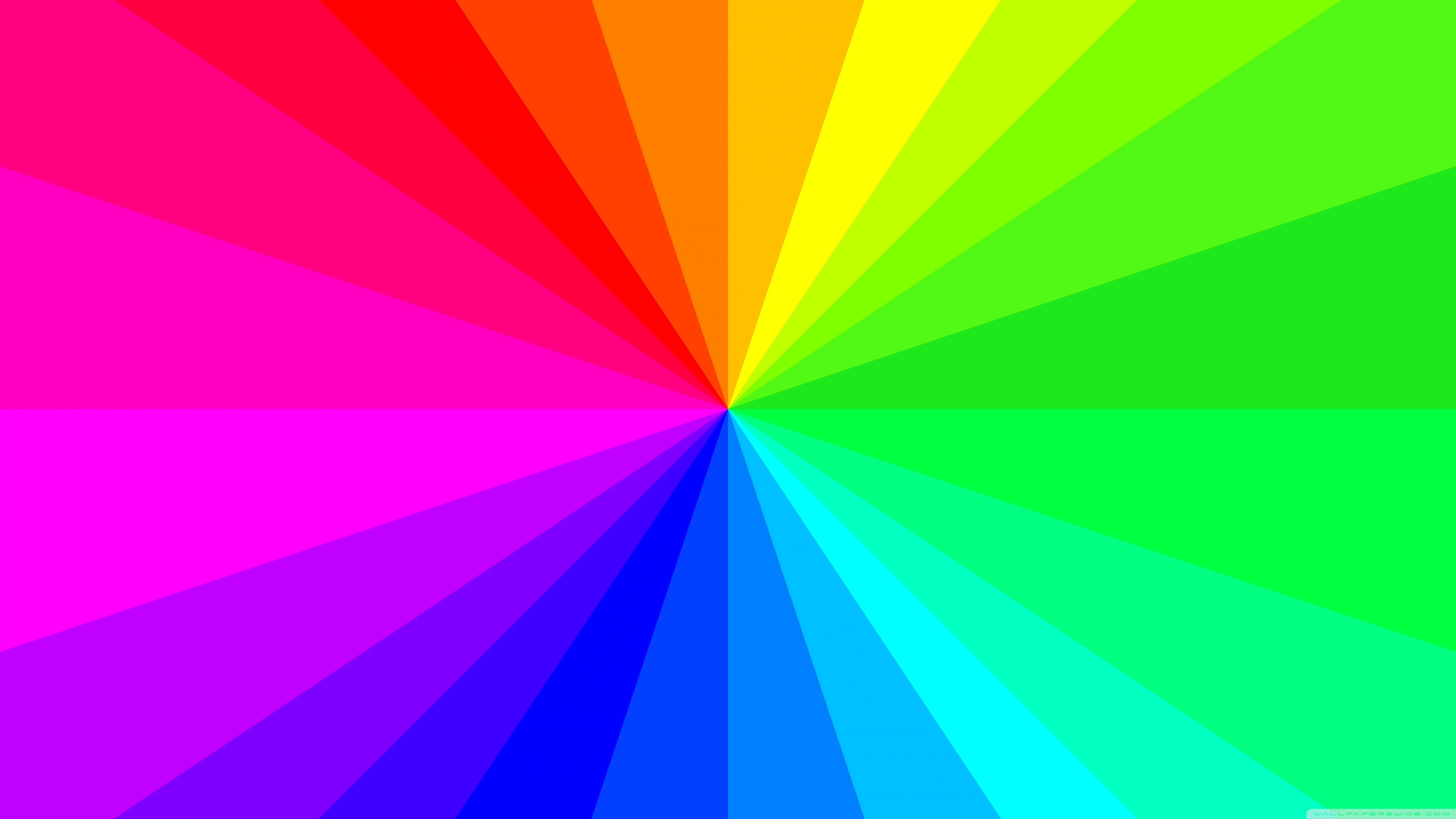 Arcobaleno, Raggi colorati, Ruota dei colori, 4K, wallpaper per portatile