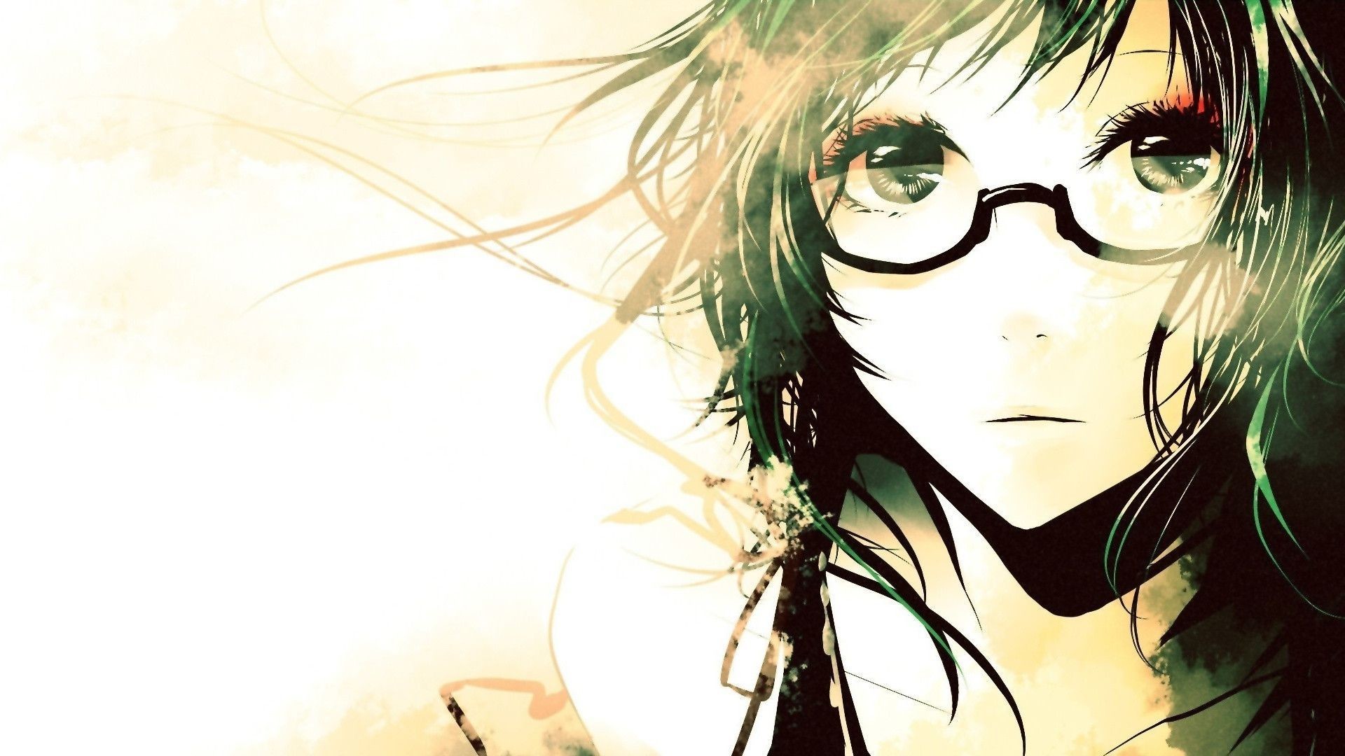 Gumi, Vocaloid, Occhiali, Capelli verdi, Full HD 1080p, sfondo desktop