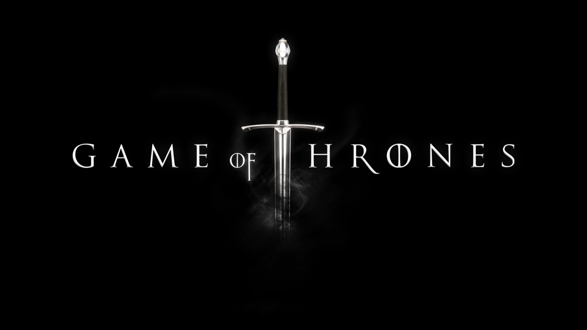 Il Trono di Spade, Logo, Spada, Sfondo nero, 1920x1080, wallpaper desktop
