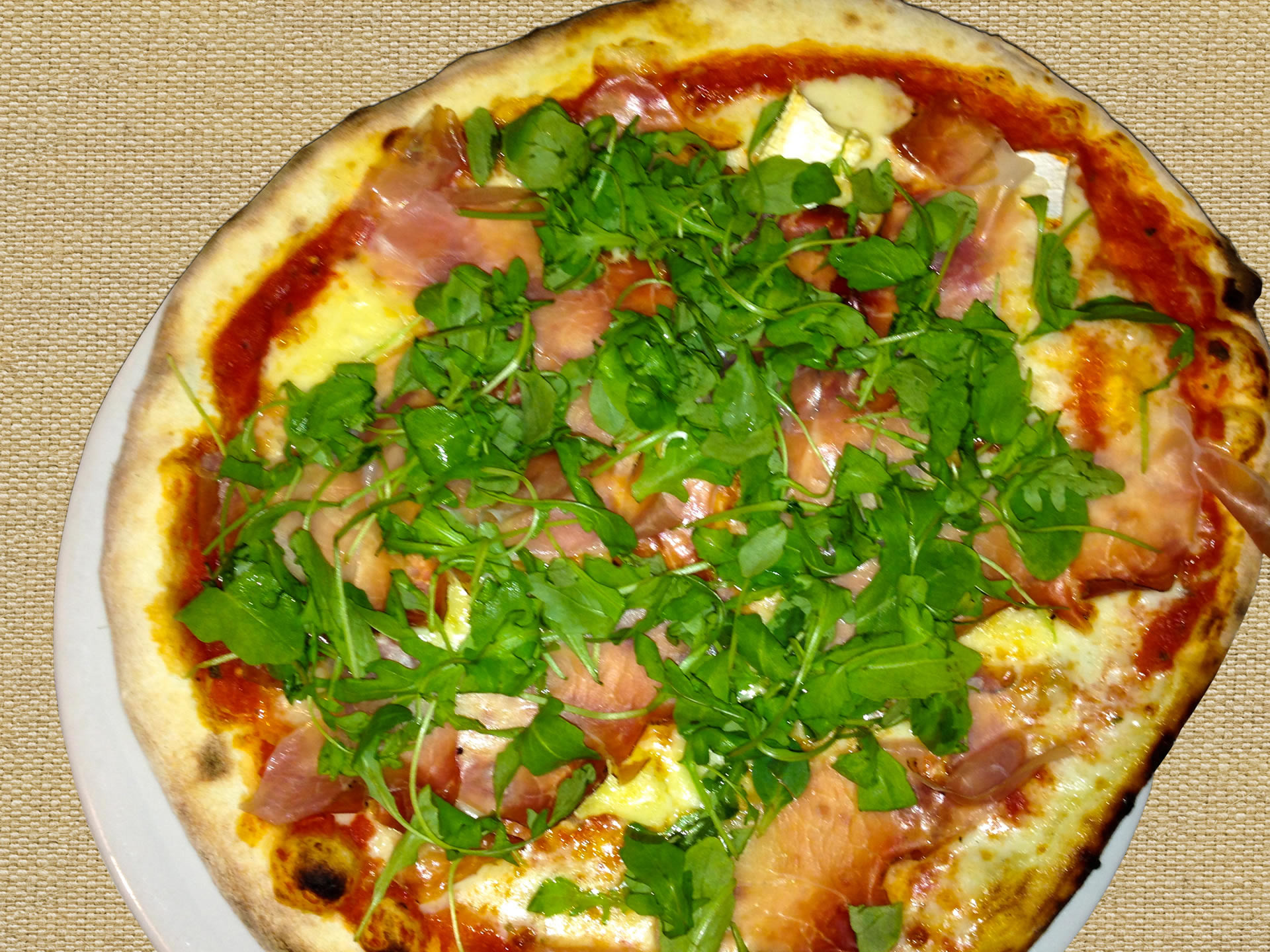 Pizza, Rucola, Prosciutto, Full HD, schermata di blocco iPad