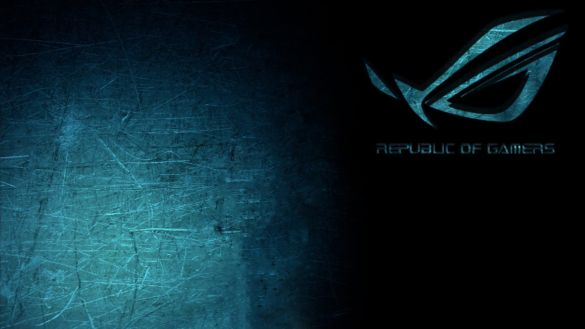 ASUS Republic of Gamers, Logo ROG, Blu, Texture, immagine di sfondo PC