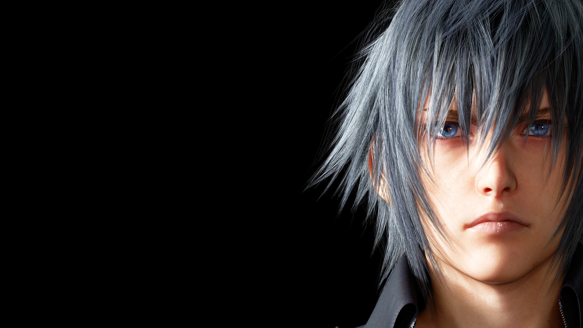 Noctis Lucis Caelum, Final Fantasy XV, Primo piano, Sfondo nero, wallpaper Windows 11