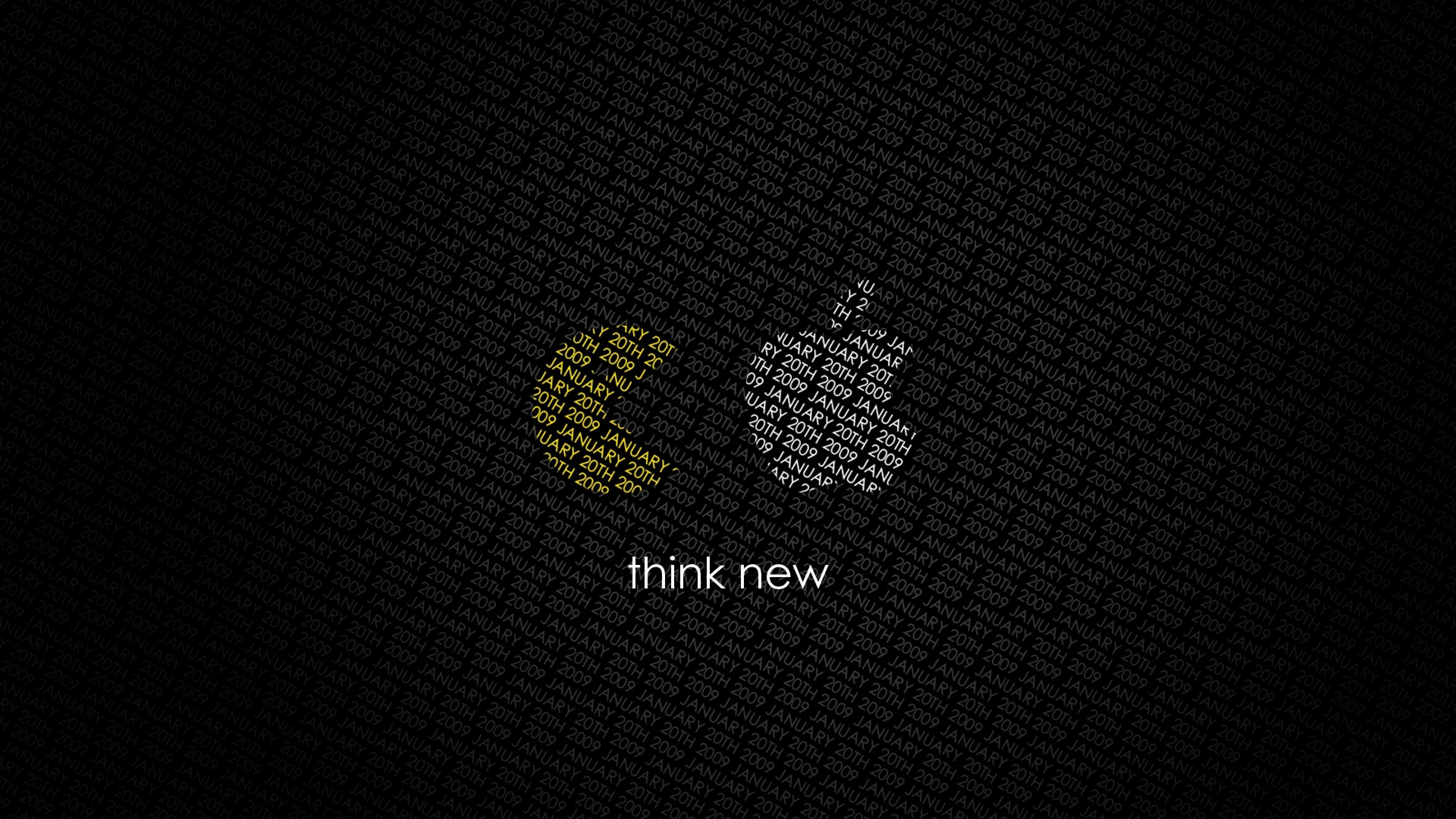 Apple, Pac-Man, Think New, Logo, Sfondo nero, wallpaper Mac