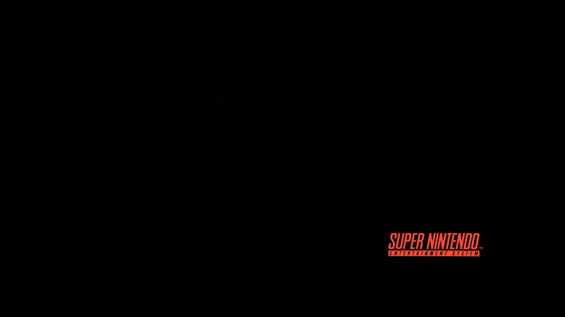 Super Nintendo Entertainment System, Logo, Sfondo nero, Minimalismo, wallpaper Windows 11