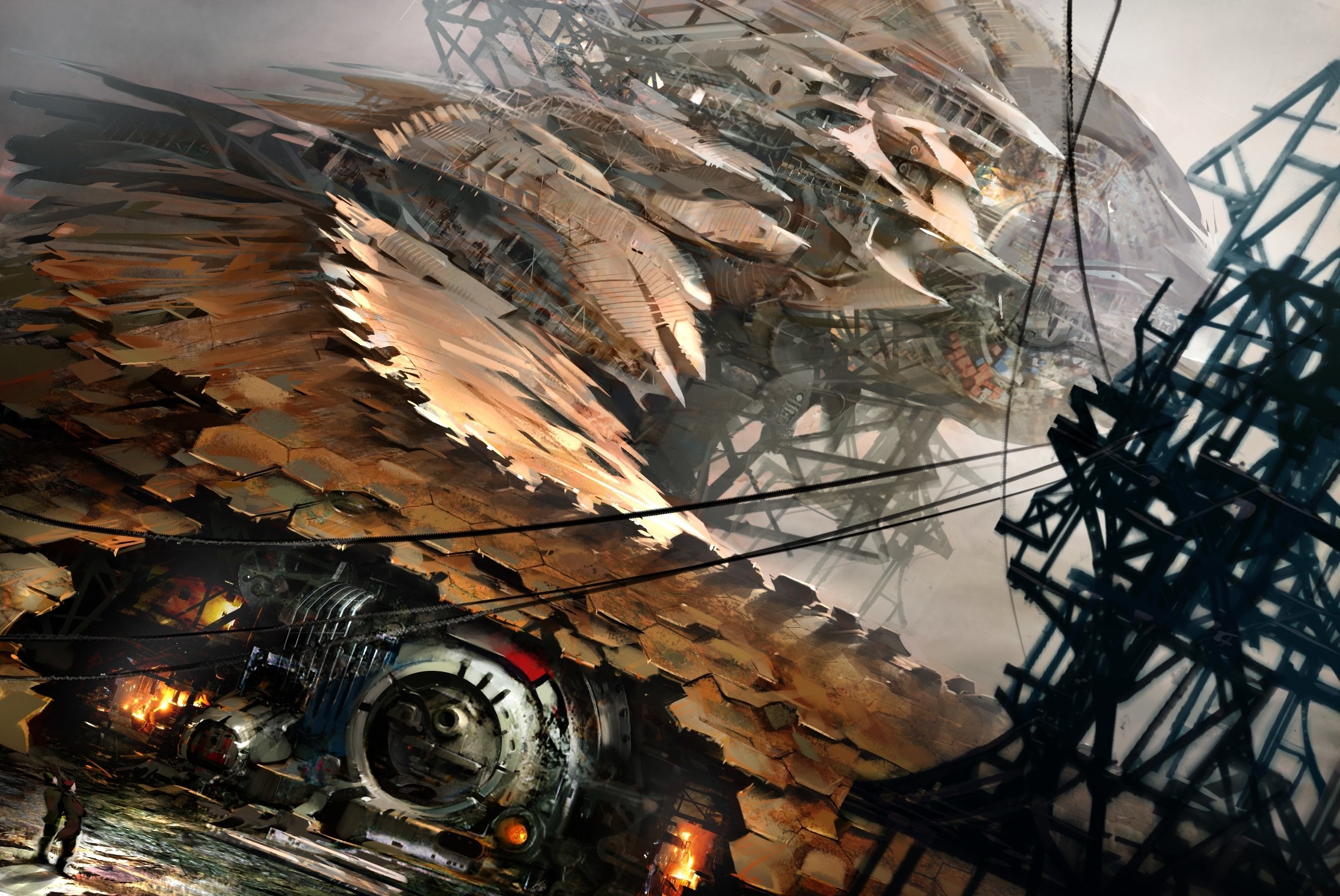 Macchina volante, Astratto, Steampunk, Full HD, sfondo desktop