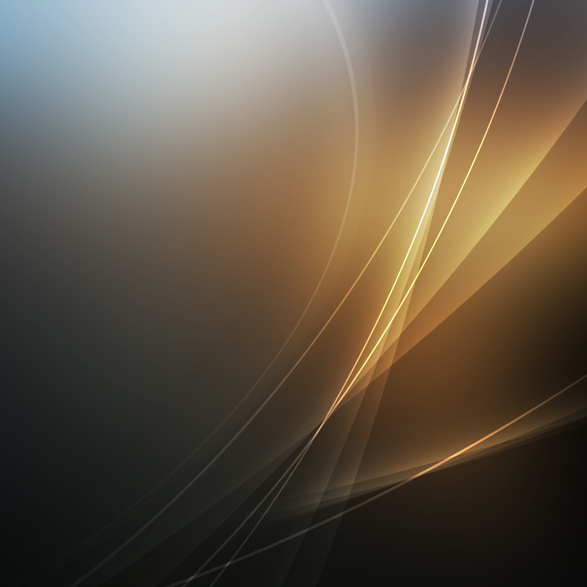 Linee, Oro, Sfondo scuro, Astratto, Full HD, schermata di blocco iPad