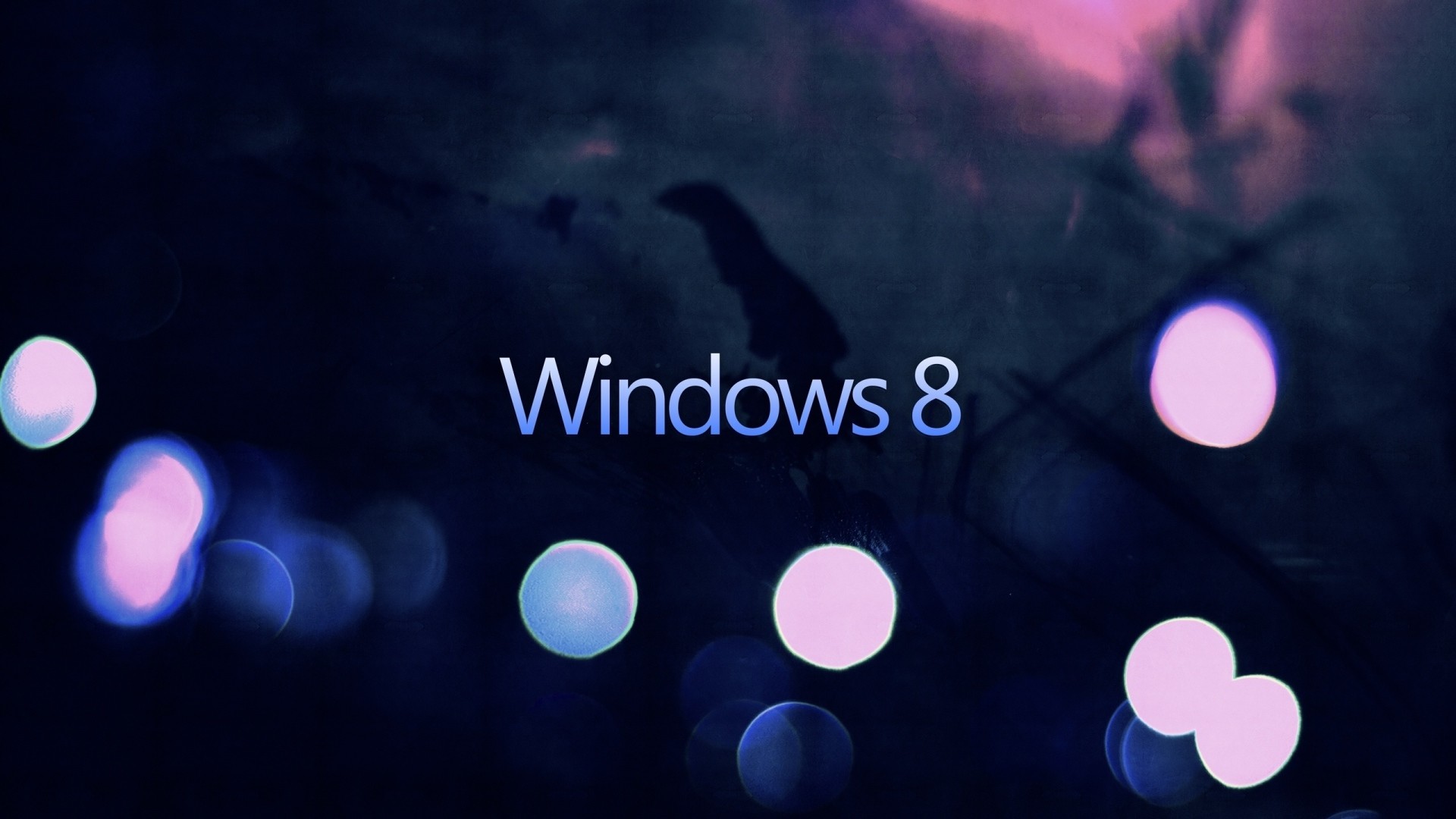 Windows 8, Bokeh, Rosa, Blu scuro, Full HD, sfondo per PC
