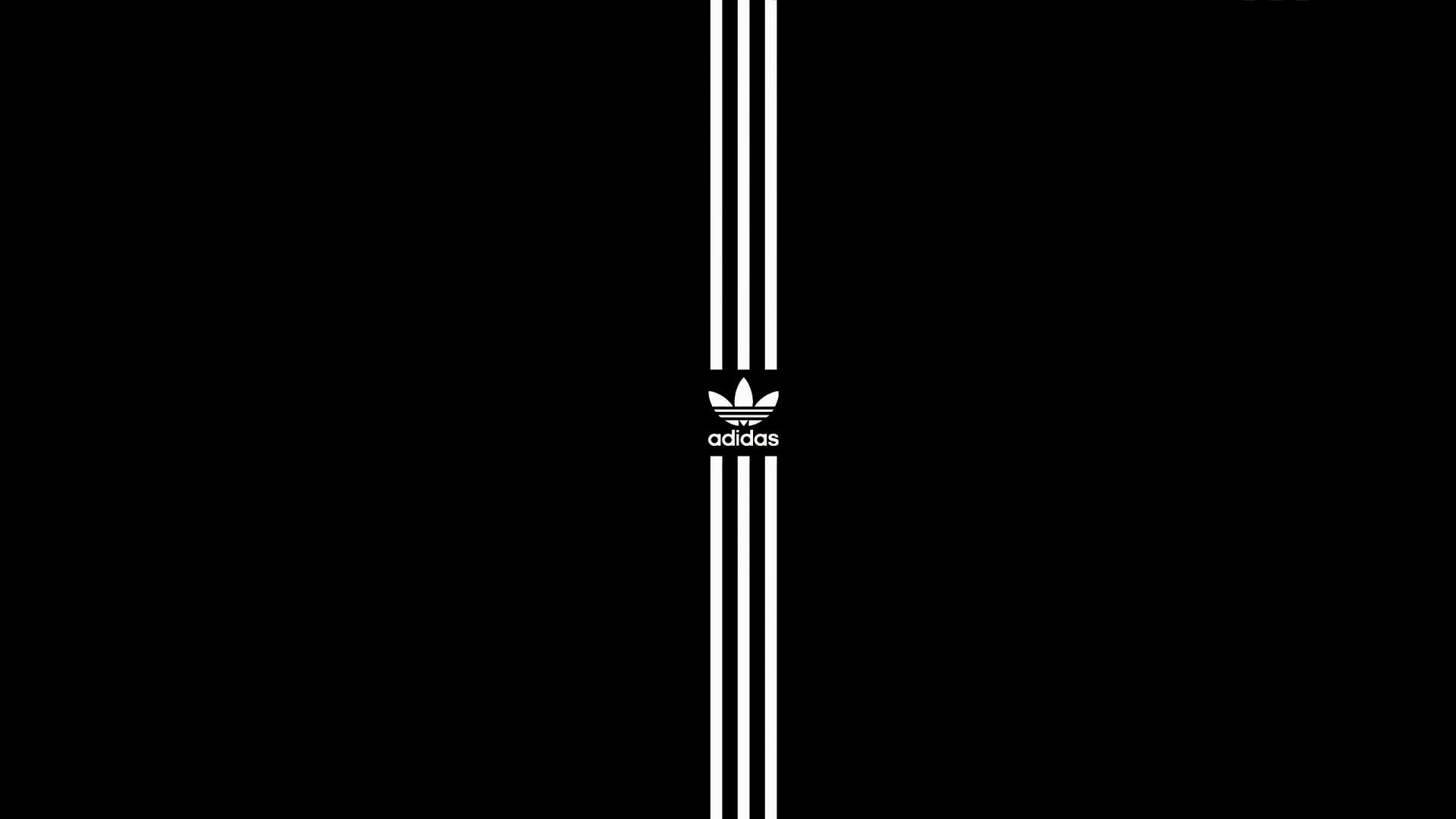 Adidas Originals, Tre strisce, Sfondo nero, Full HD, wallpaper per computer